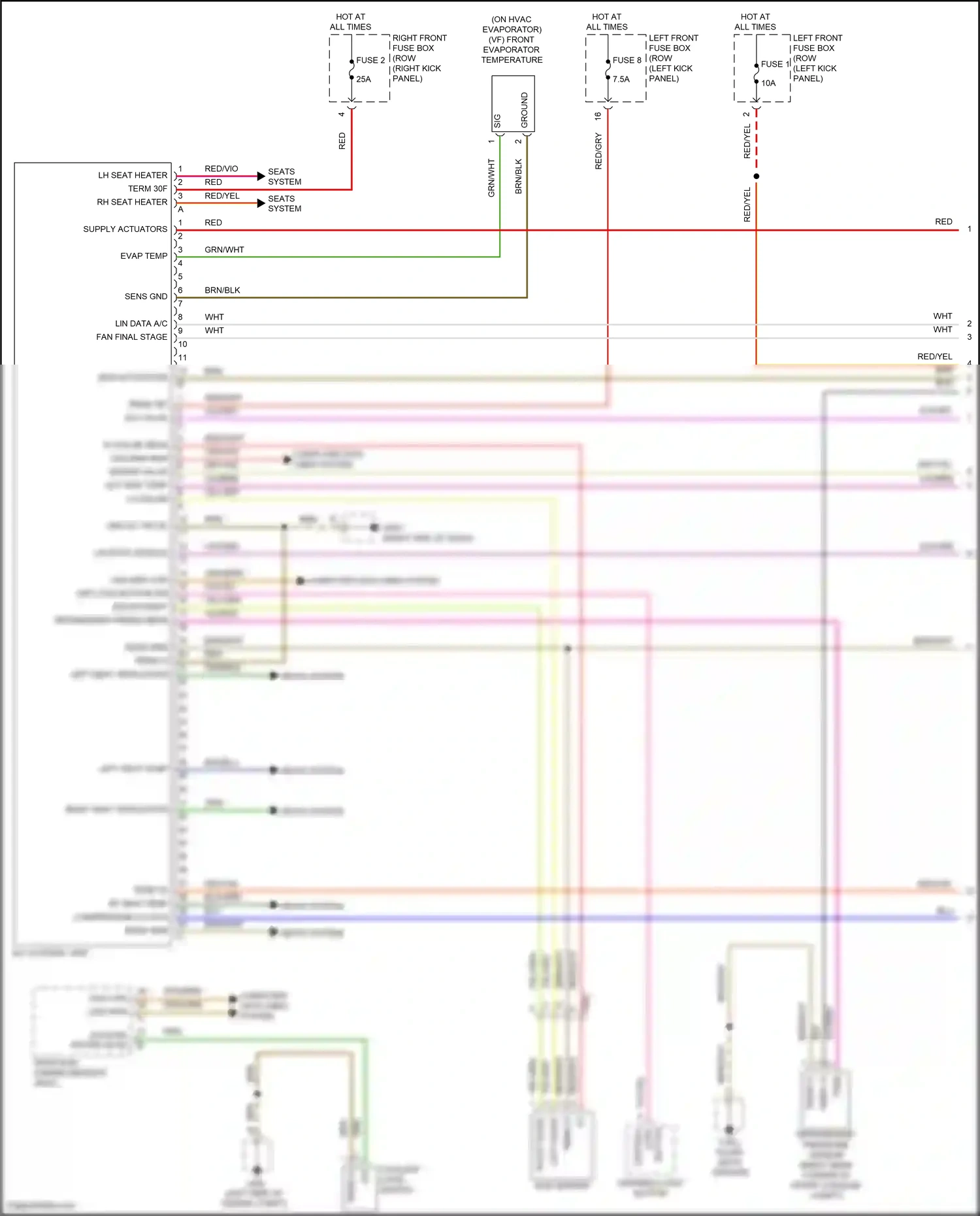 Wiring diagram left diode for Porsche Cayman GT4 982 (2019-2024) (2 of 2)