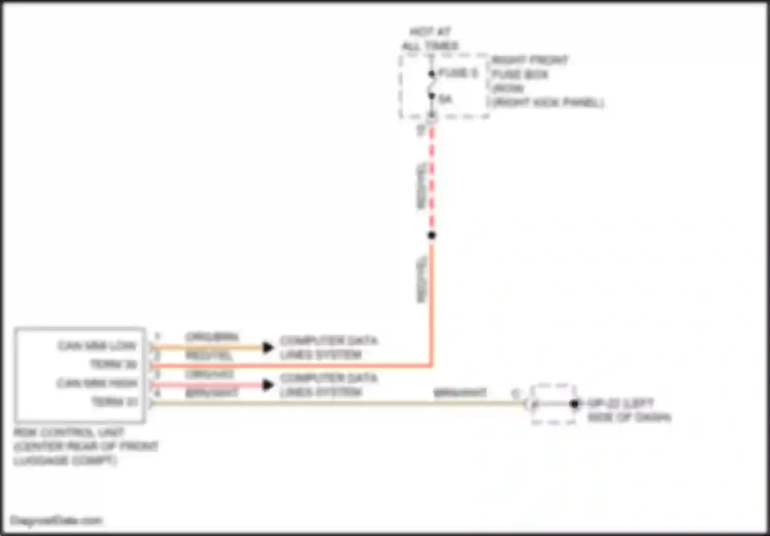 Wiring diagram org/vio for Porsche Cayman GT4 982 (2019-2024) (10 of 35)