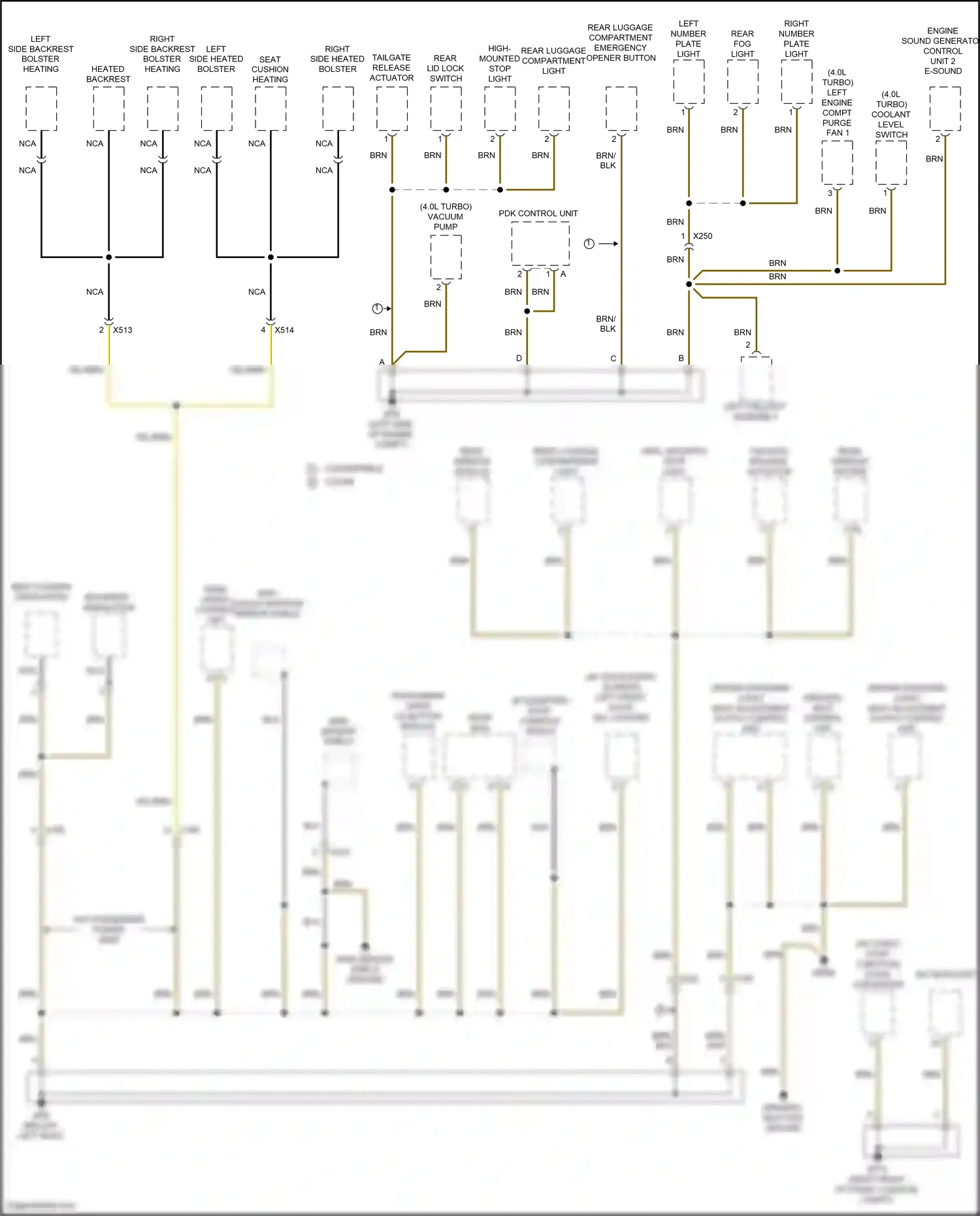 Wiring diagram rain sensor shield for Porsche Cayman GT4 982 (2019-2024) (1 of 1)