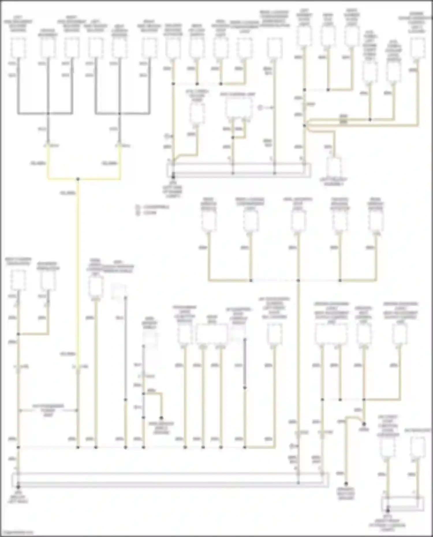 Wiring diagram right number plate light for Porsche Cayman GT4 982 (2019-2024) (2 of 2)