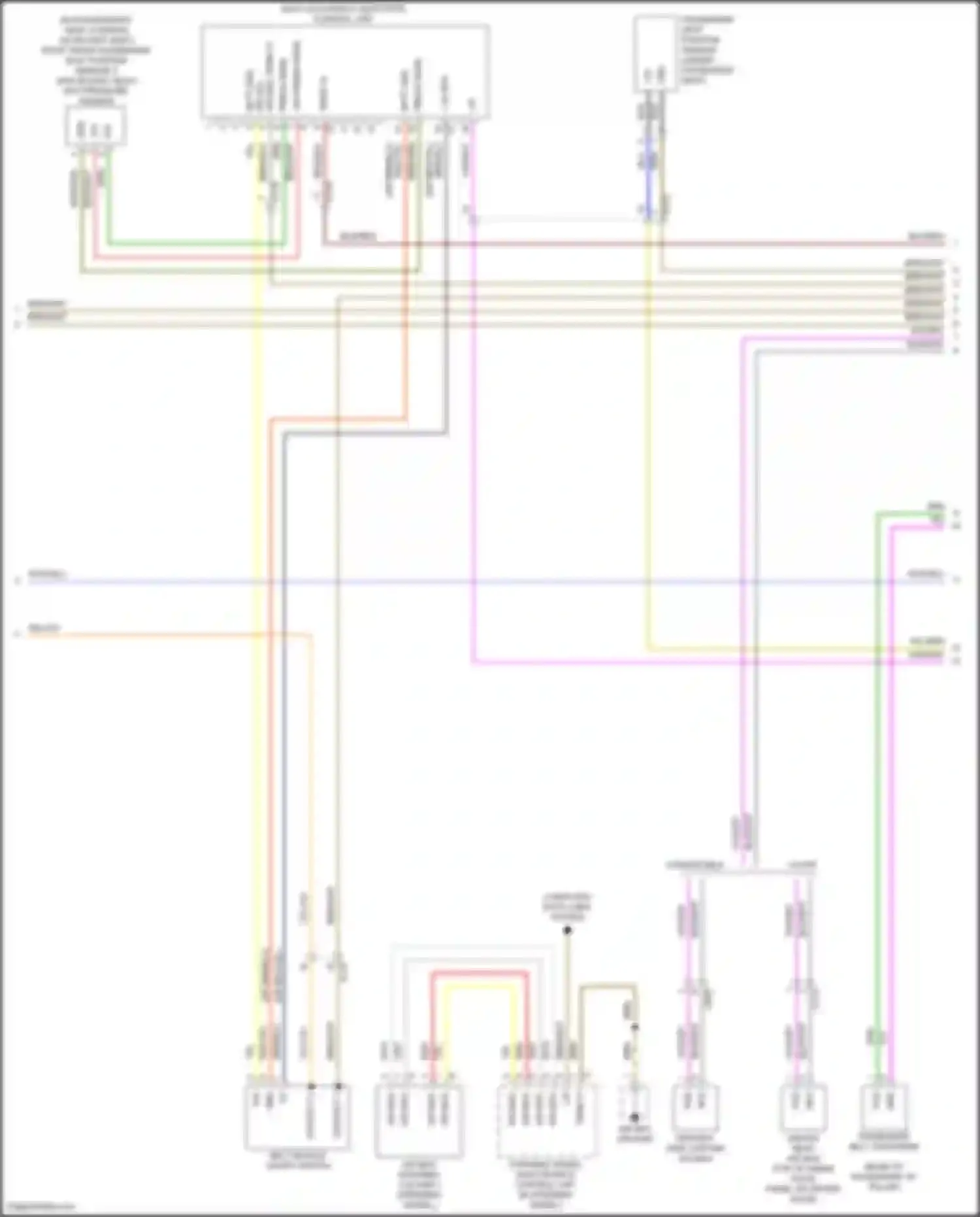 Wiring diagram seat occupancy detection control unit for Porsche Cayman GT4 982 (2019-2024)