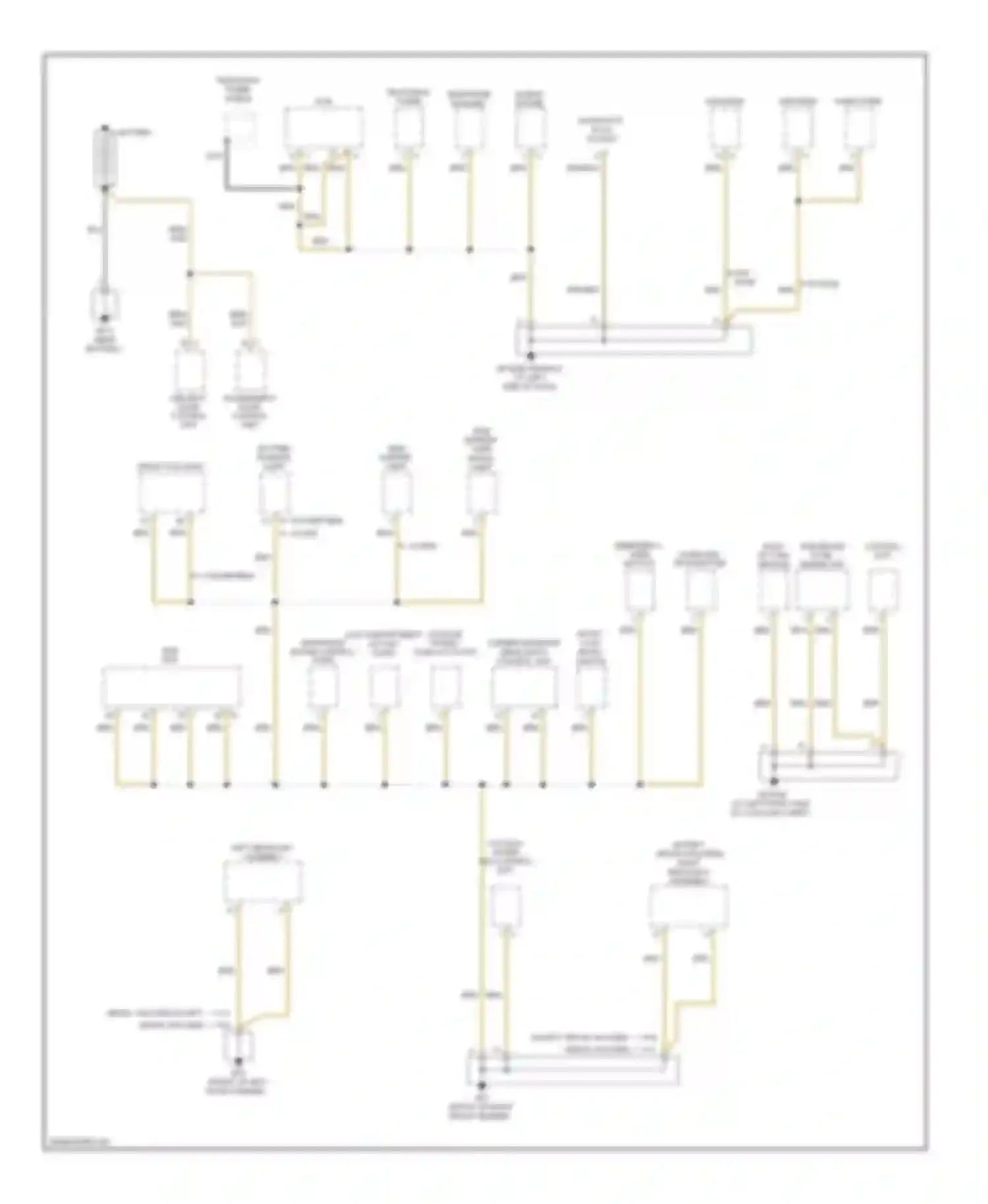 Cayman Porsche 987 facelift (2009-2012): Ground distribution circuit (1 of 4)