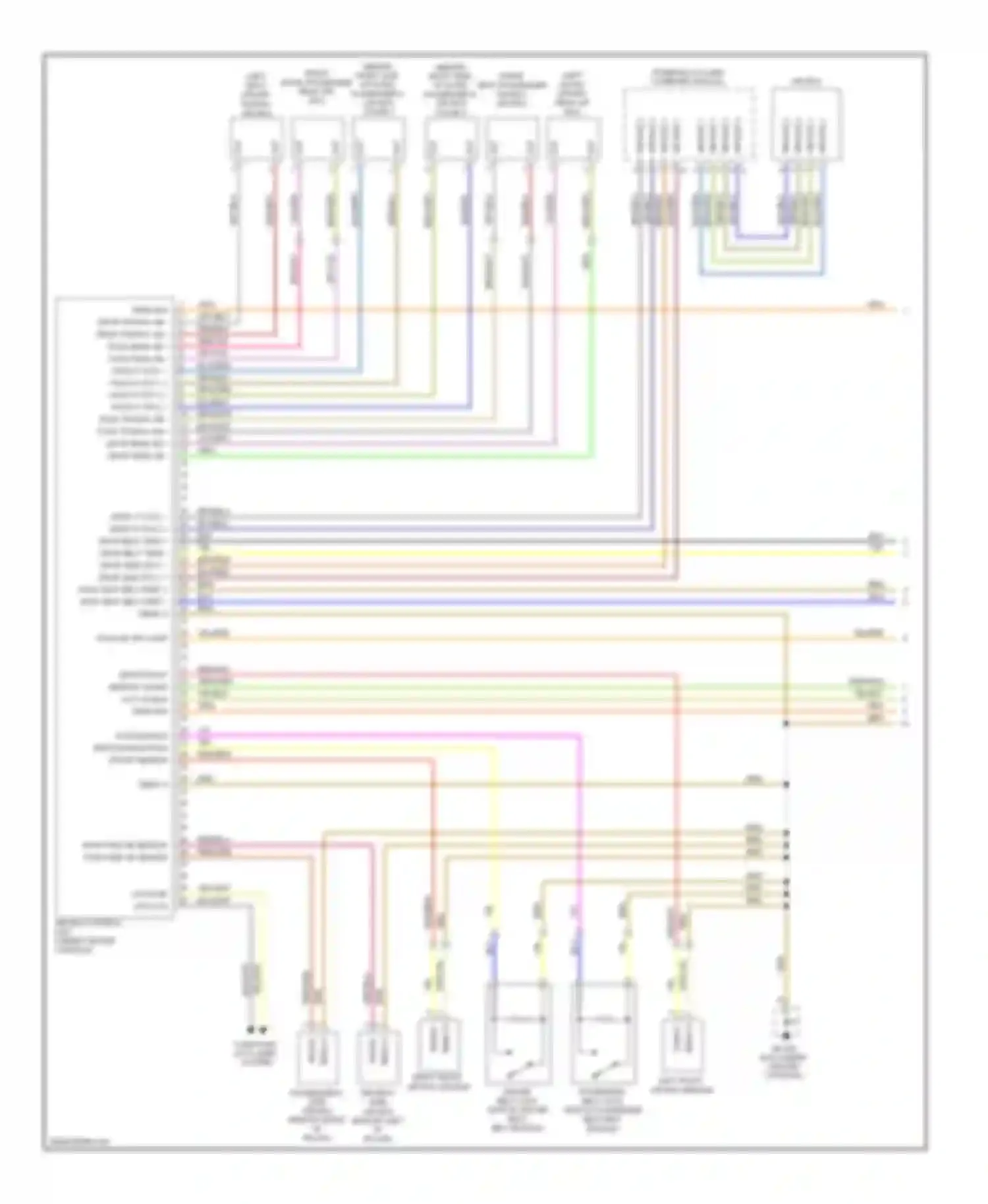 Cayman Porsche 987 facelift (2009-2012): Supplemental restraints circuit (1 of 2)