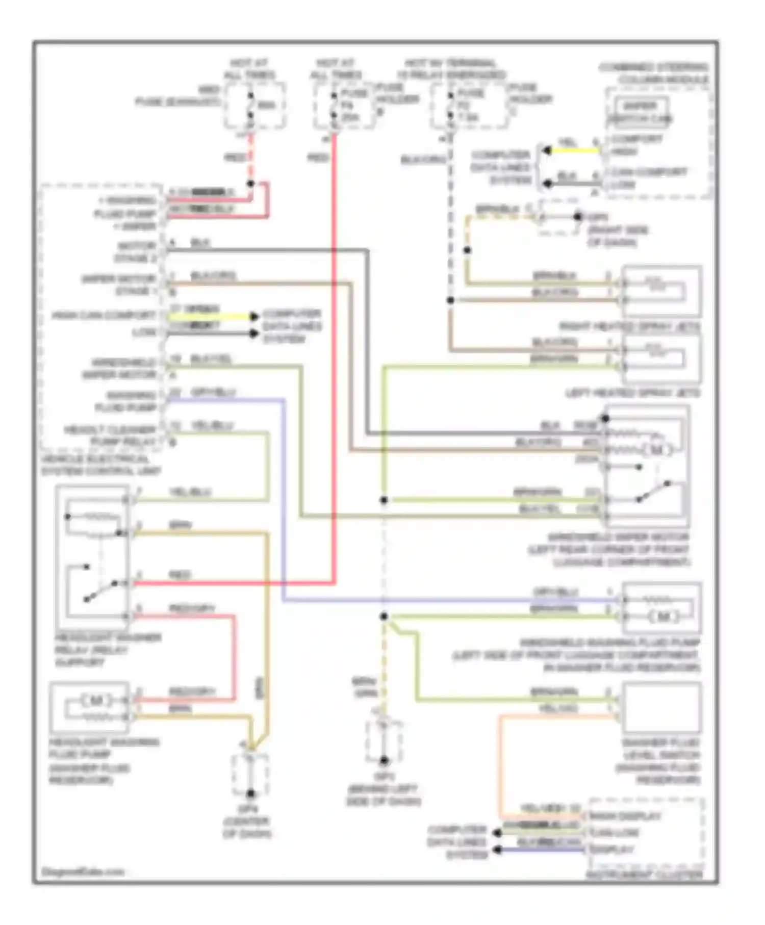 Wiring diagram computer data lines system for Porsche Cayman 987 facelift (2009-2012) (42 of 50)