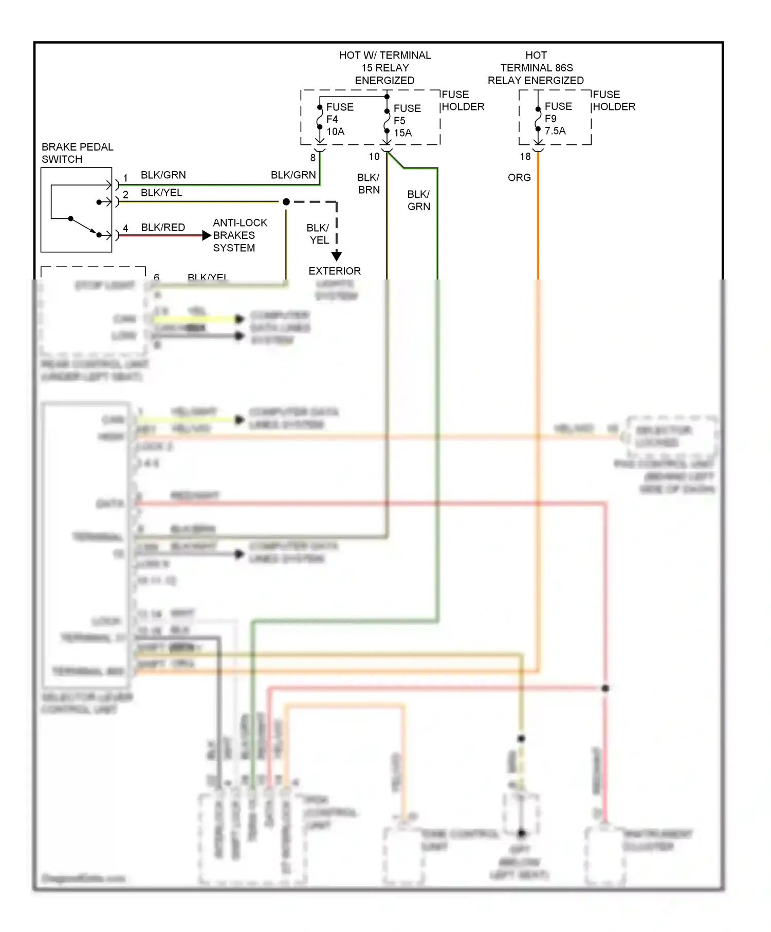 Porsche Cayman 987 facelift (2009-2012) data wiring diagram  (3 of 3)