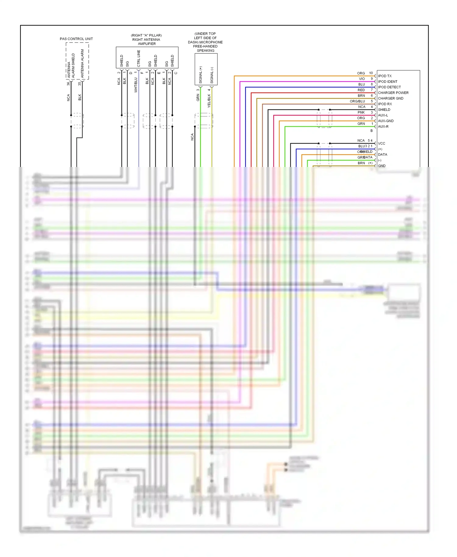 Porsche Cayman 987 facelift (2009-2012) input wiring diagram  (2 of 4)