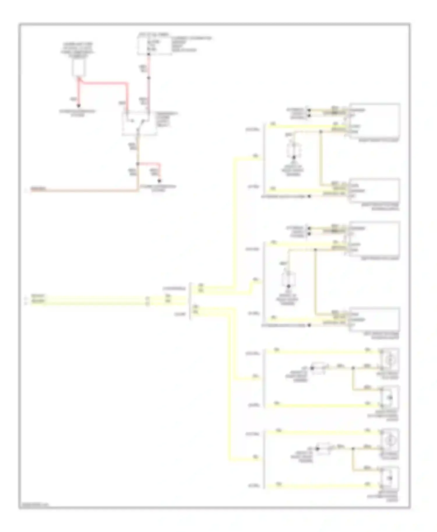 Wiring diagram left front fog light for Porsche Cayman 987 facelift (2009-2012) (2 of 3)