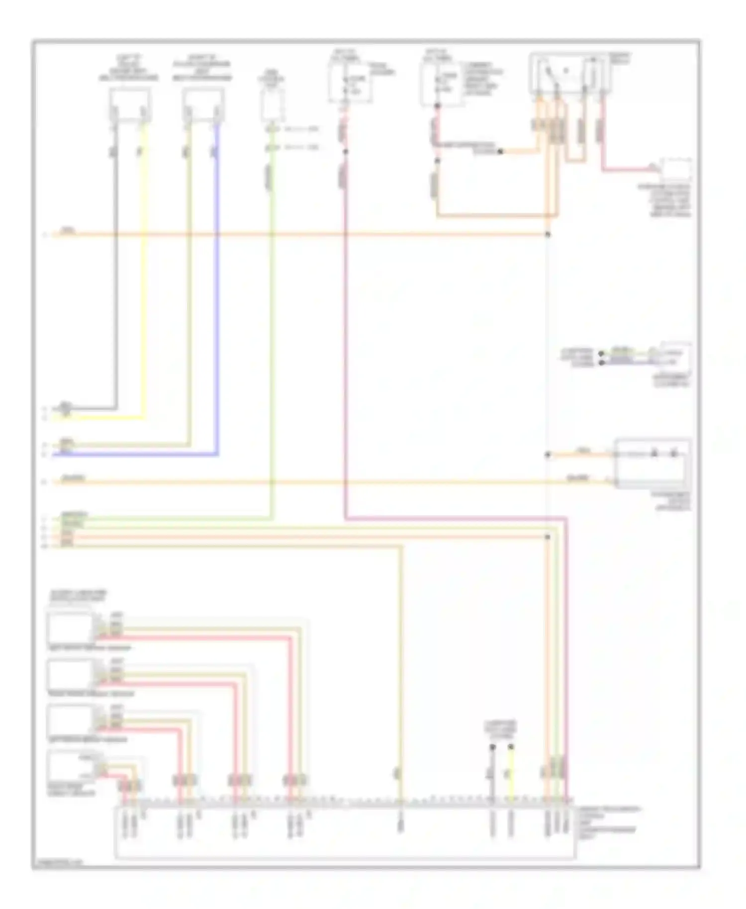 Wiring diagram side of dash) for Porsche Cayman 987 facelift (2009-2012) (3 of 3)