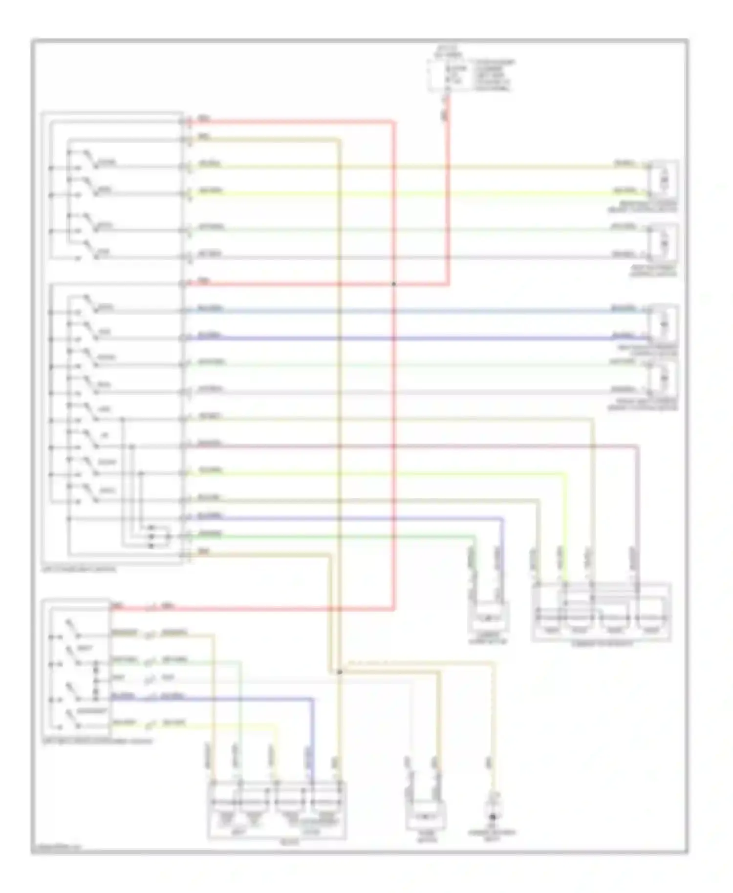 Cayman Porsche 987 (2005-2009): Driver power seat circuit