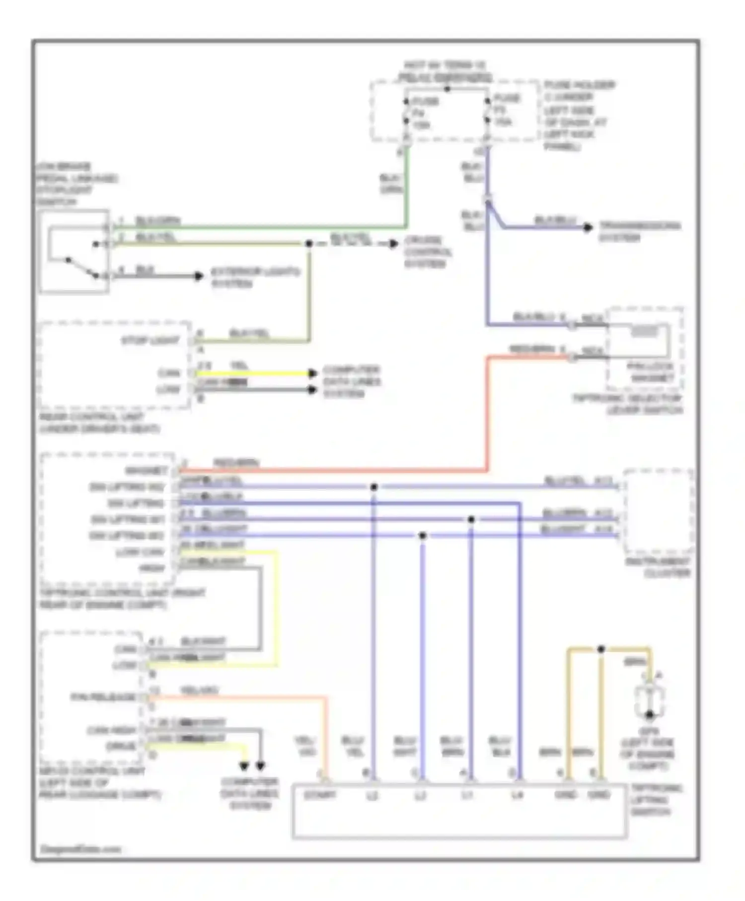 Wiring diagram blk/blu for Porsche Cayman 987 (2005-2009) (19 of 23)