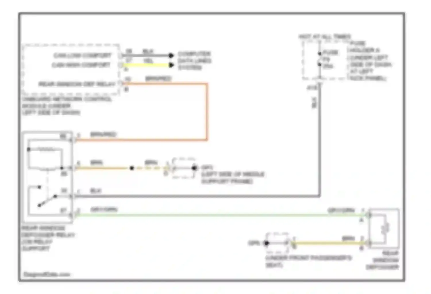 Wiring diagram computer data lines system for Porsche Cayman 987 (2005-2009) (8 of 38)