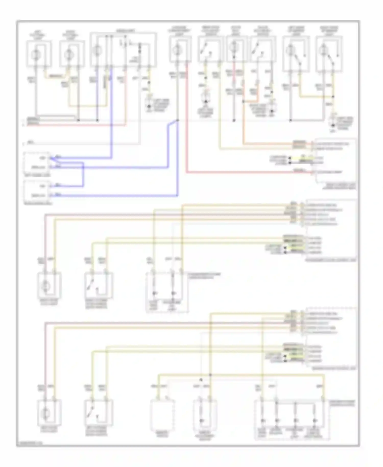 Wiring diagram driver's power window switch for Porsche Cayman 987 (2005-2009) (1 of 1)