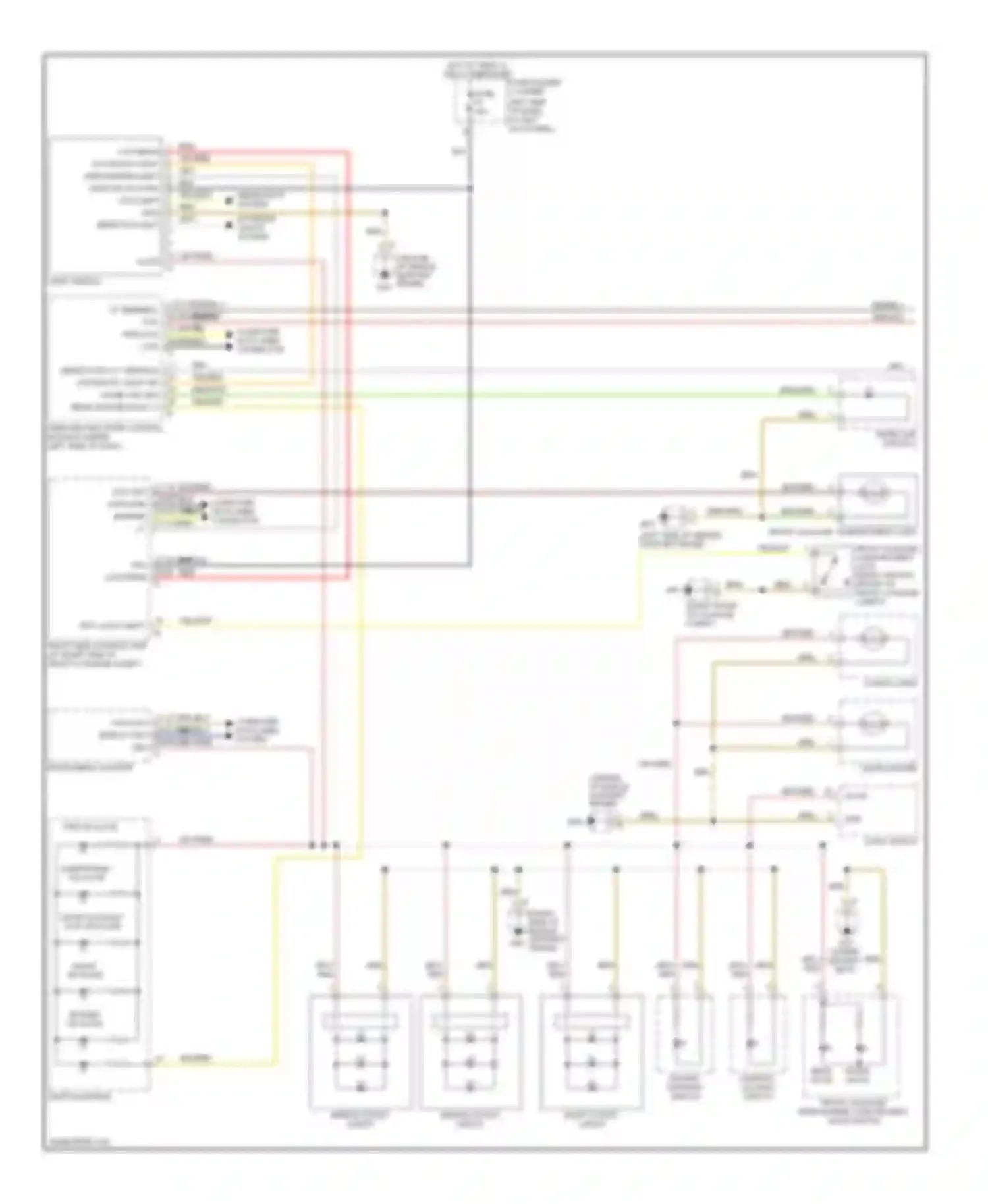 Wiring diagram front luggage/ rear engine compartment hood switch for Porsche Cayman 987 (2005-2009) (2 of 4)