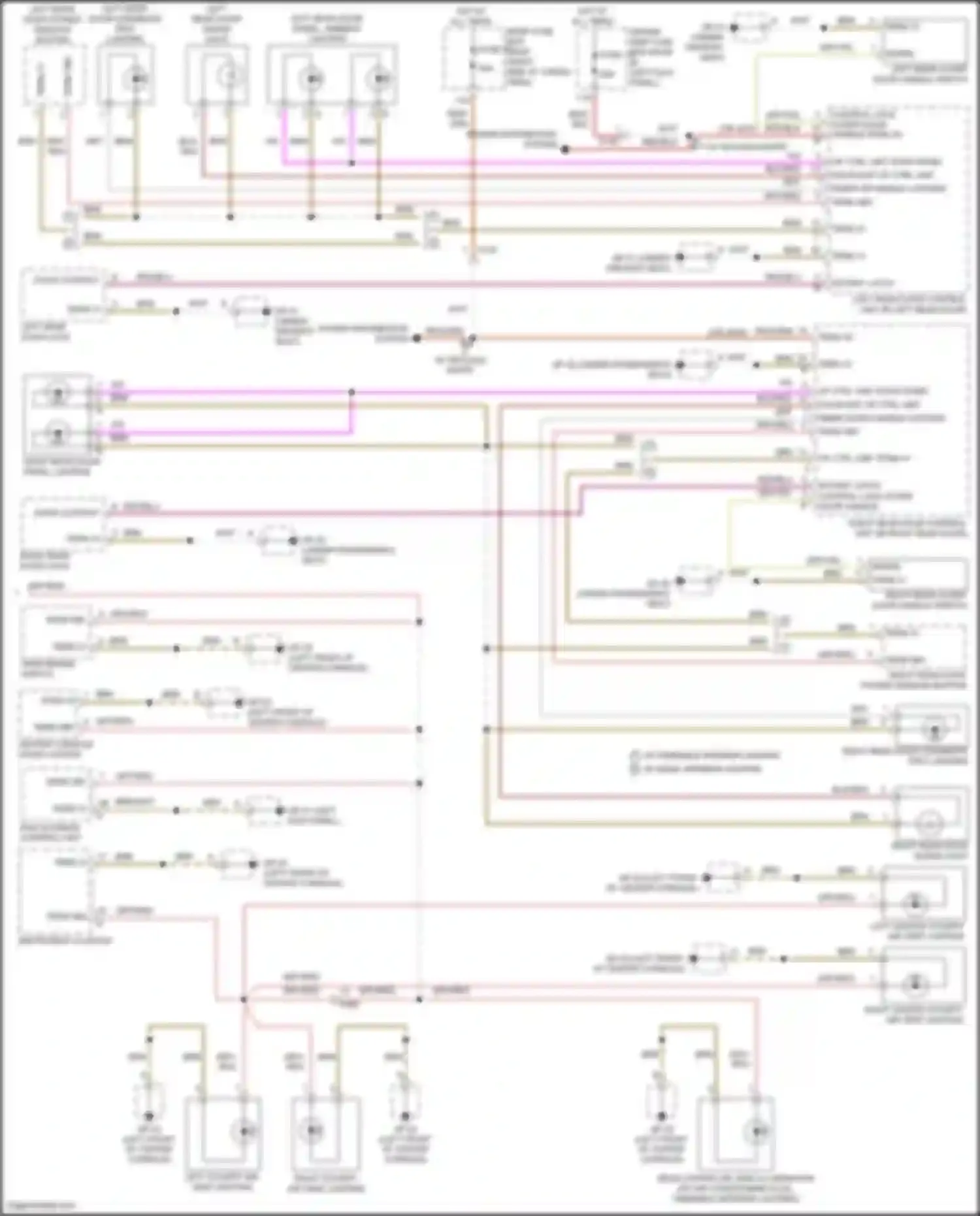 Wiring diagram left rear door oddments tray lighting for Porsche Macan GTS I facelift 2 (2021-2024) (1 of 1)