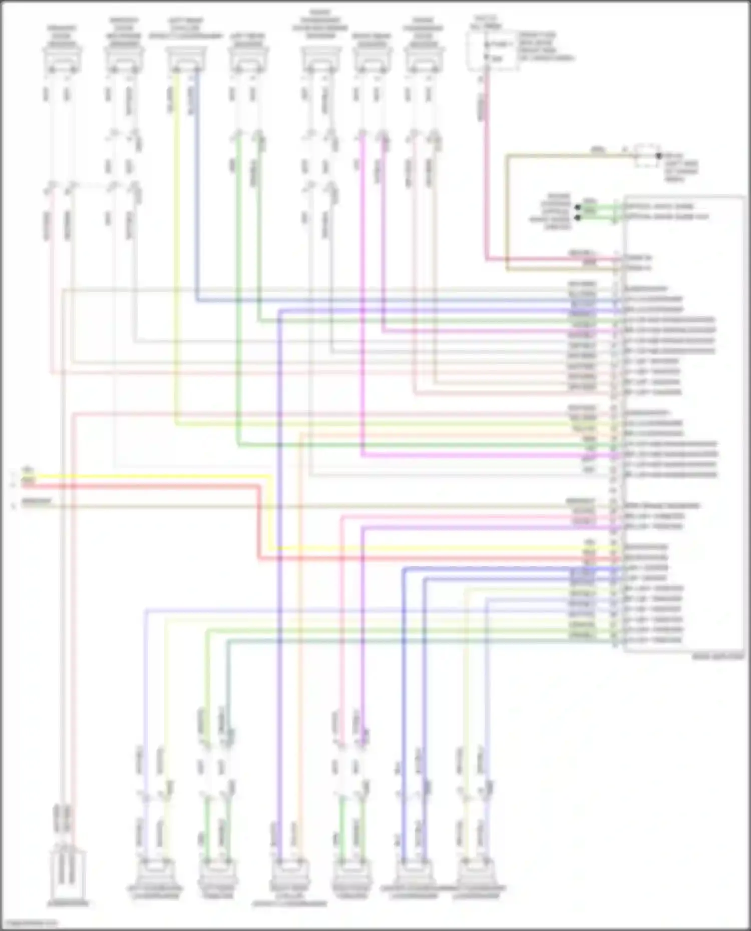 Wiring diagram lf lsp+mid-range/woofer for Porsche Macan GTS I facelift 2 (2021-2024) (1 of 2)