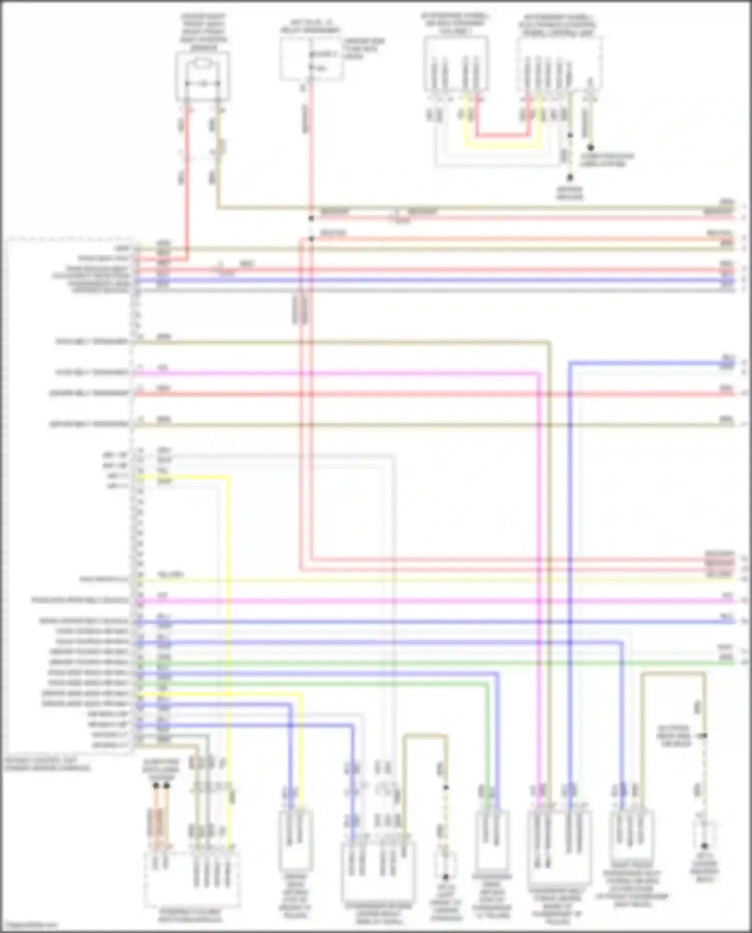 Wiring diagram pass side rear belt buckle for Porsche Macan GTS I facelift 2 (2021-2024) (1 of 1)