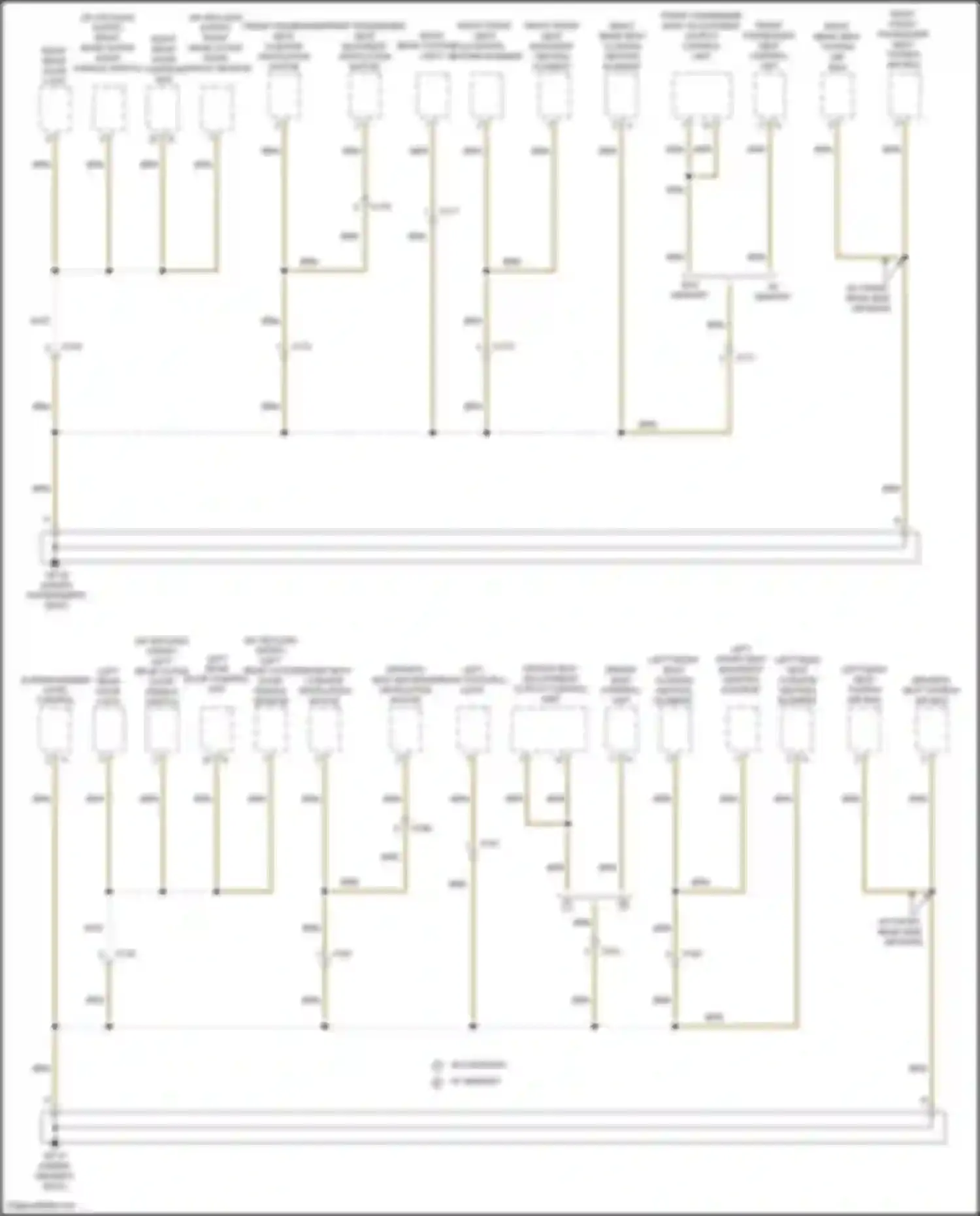 Wiring diagram right rear door lock for Porsche Macan GTS I facelift 2 (2021-2024) (2 of 4)