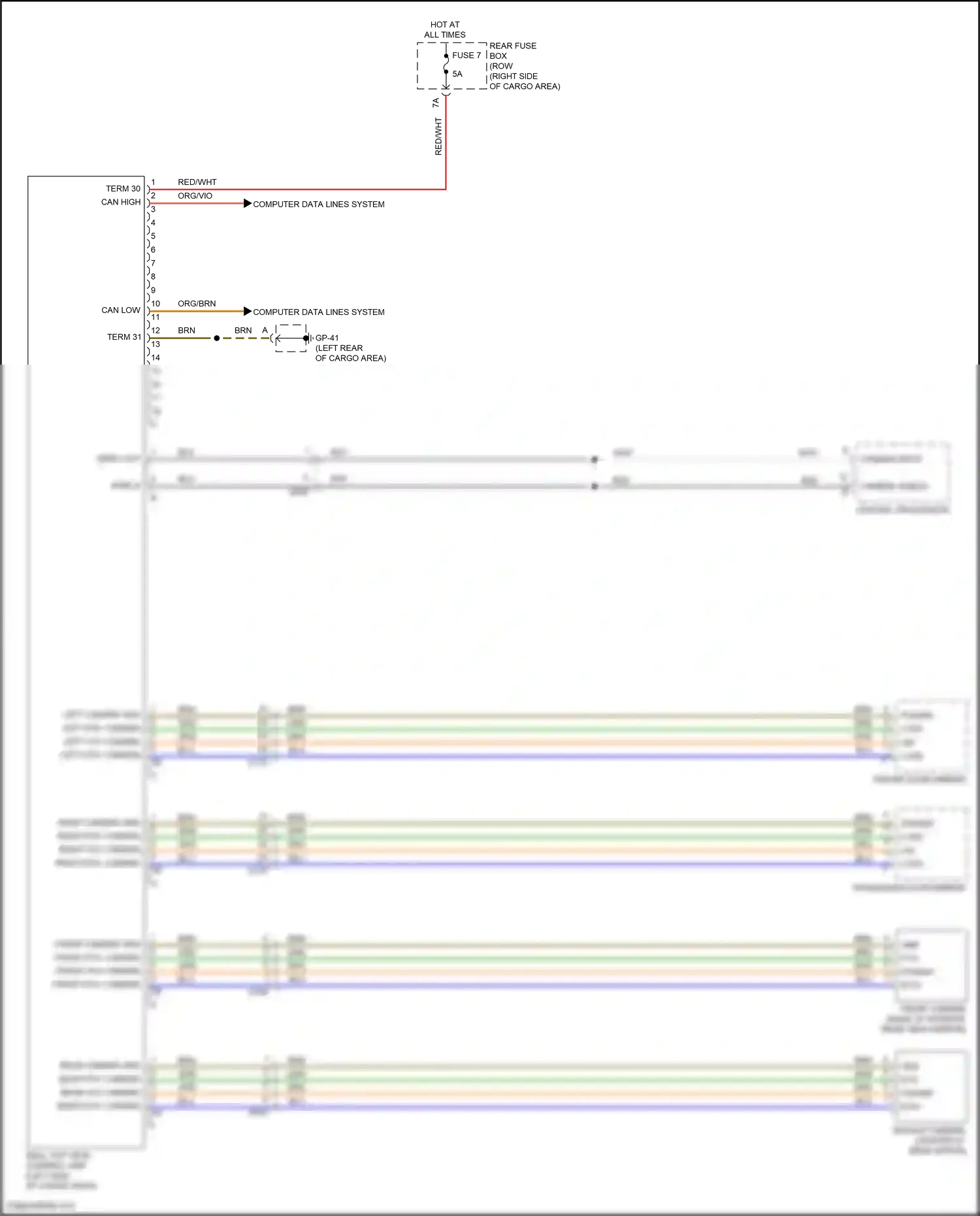 Porsche Macan GTS I facelift (2018-2021) central processor wiring diagram  (9 of 19)
