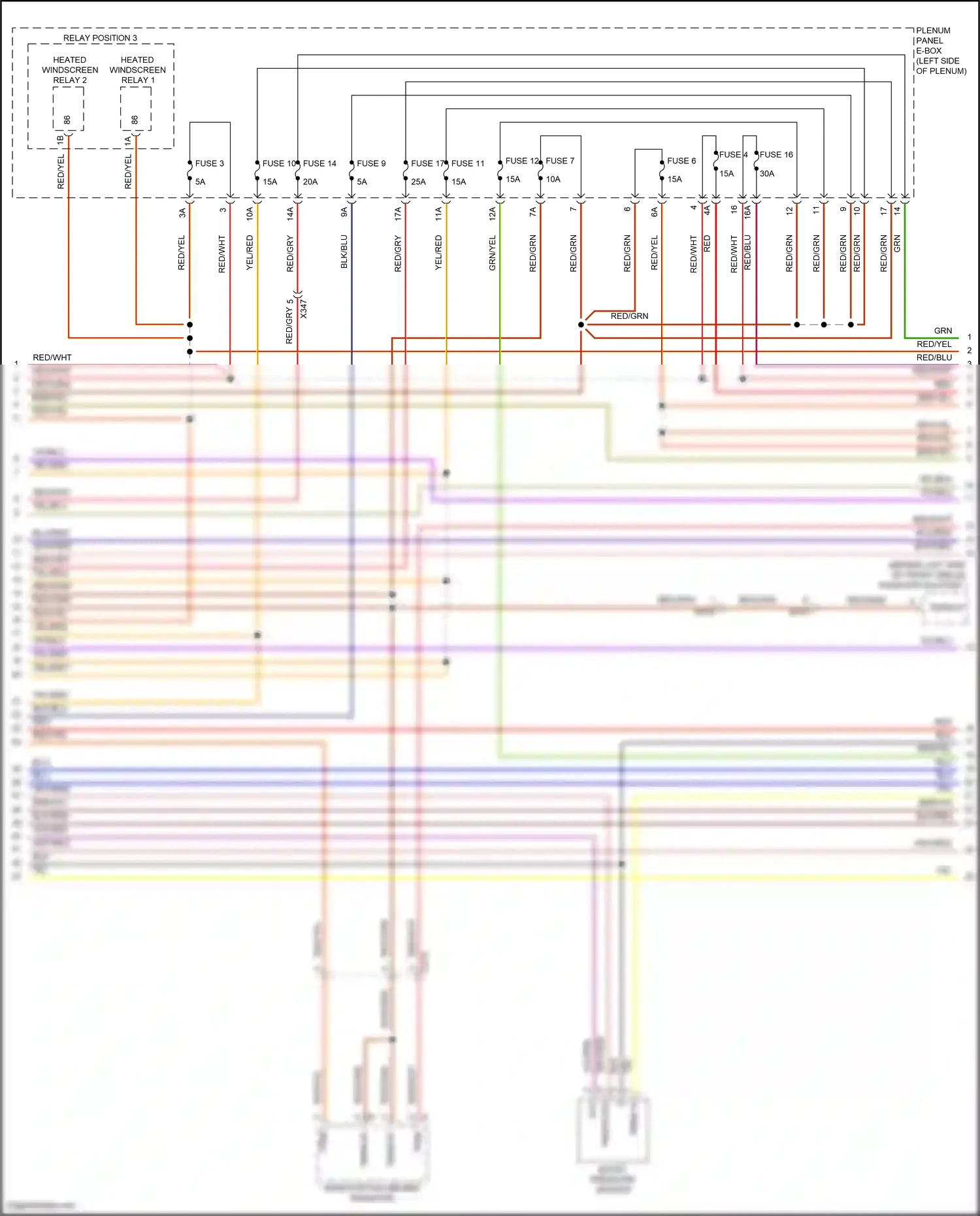 Porsche Macan GTS I facelift (2018-2021) plenum panel e-box wiring diagram  (15 of 19)