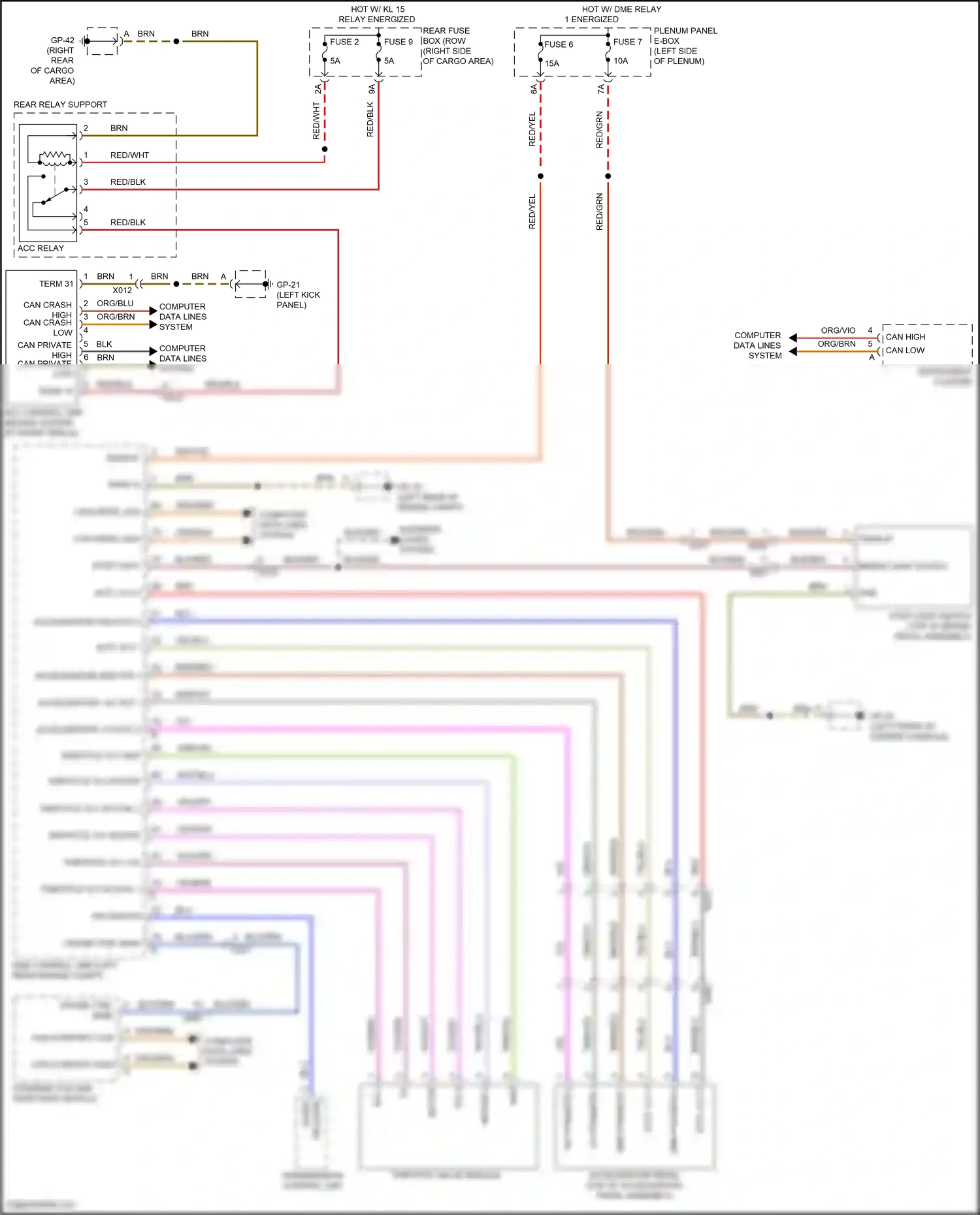 Porsche Macan S I facelift 2 (2021-2024) plenum panel e-box wiring diagram  (11 of 14)