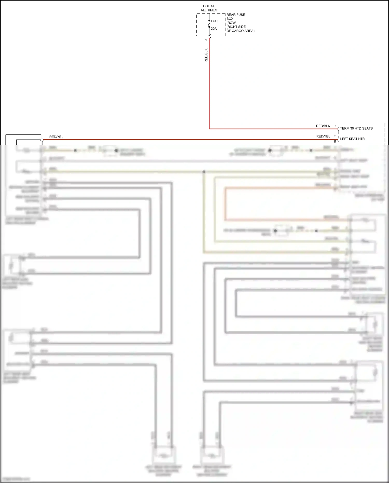 Porsche Macan Turbo I facelift (2018-2021) backrest heating element wiring diagram  (1 of 1)