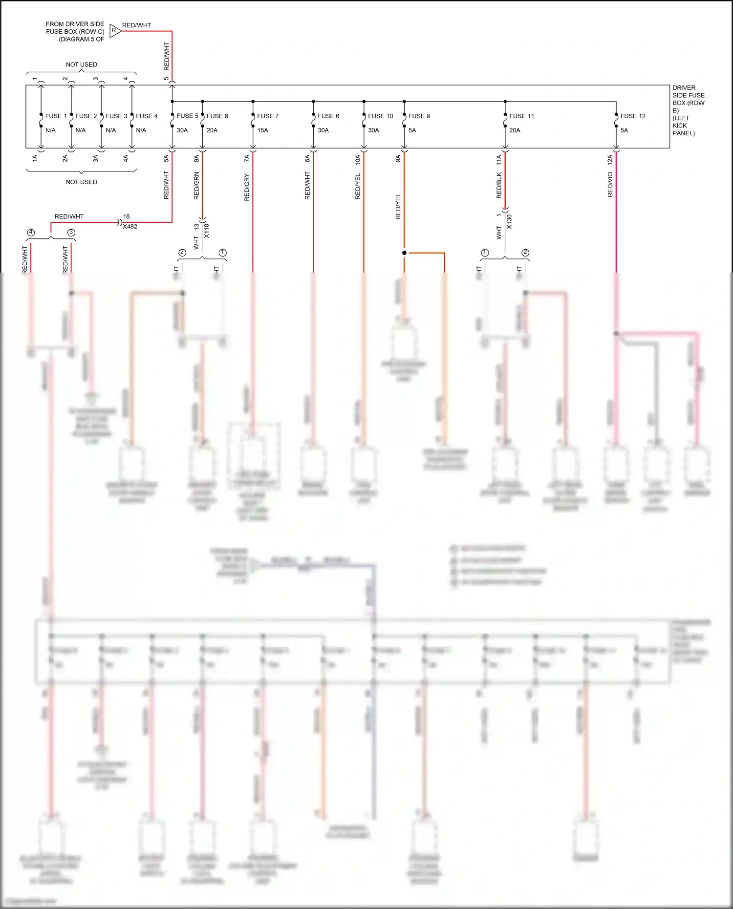 Porsche Macan Turbo I facelift (2018-2021) diagnostic plug socket wiring diagram  (3 of 4)