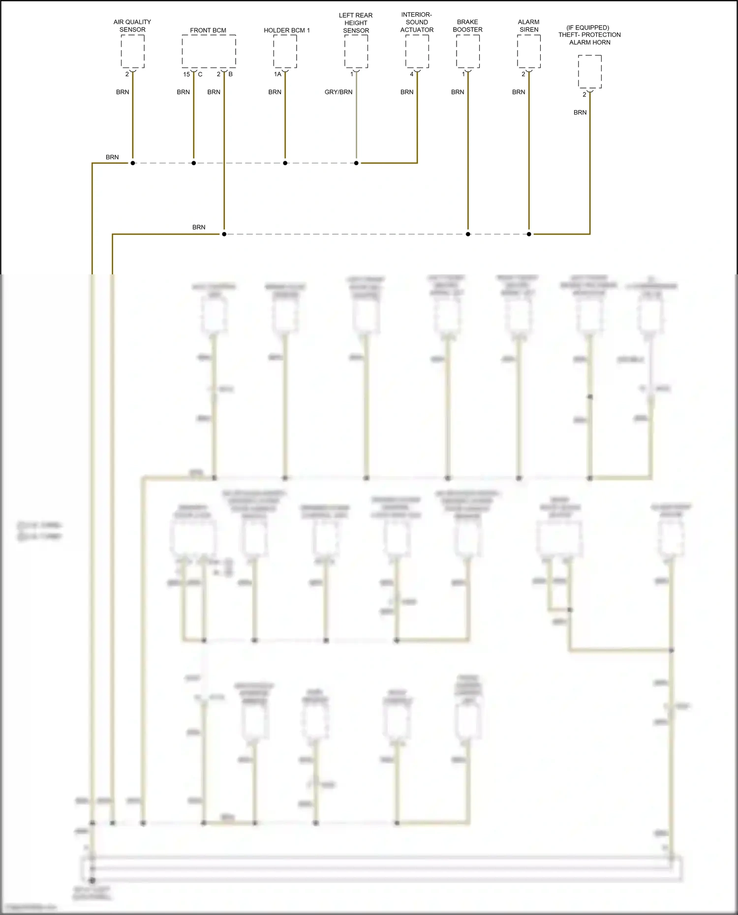 Porsche Macan Turbo I facelift (2018-2021) driver's outer door handle sensor wiring diagram  (2 of 4)