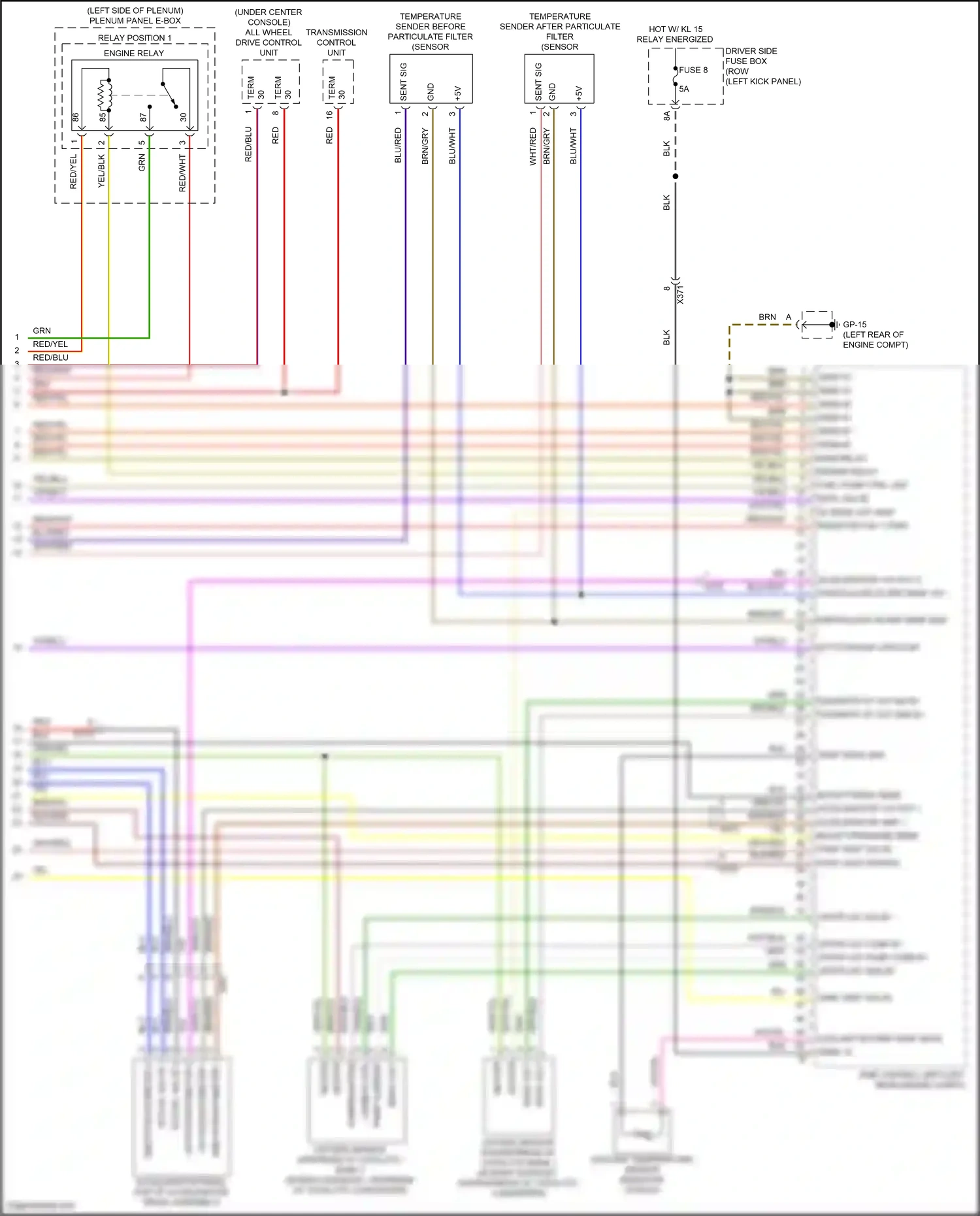 Porsche Macan Turbo I facelift (2018-2021) engine relay wiring diagram  (1 of 5)