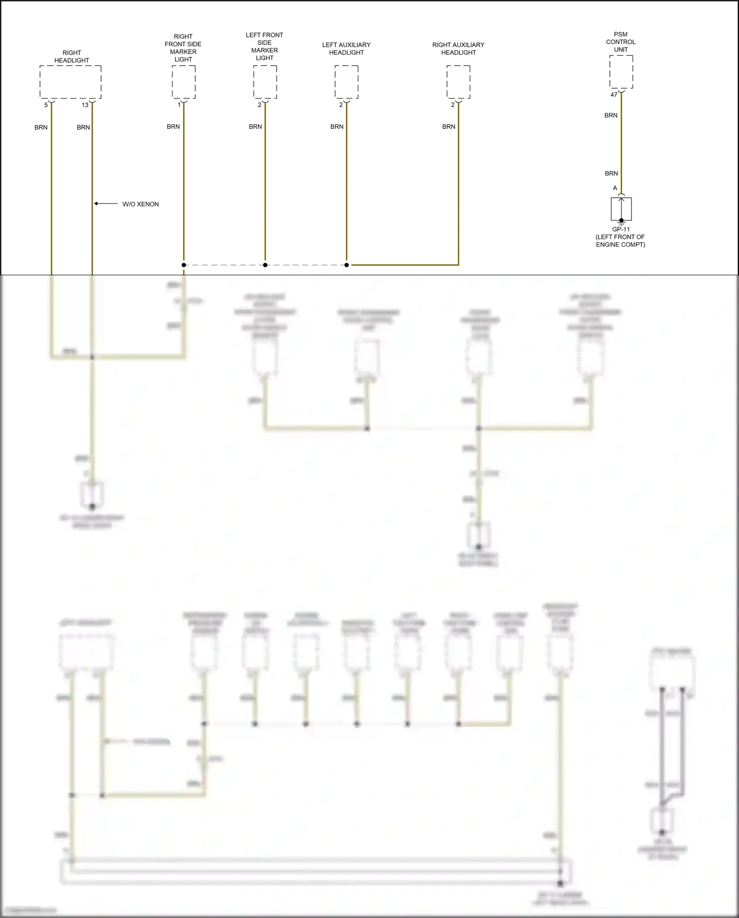 Porsche Macan Turbo I facelift (2018-2021) front passenger outer door handle sensor wiring diagram  (2 of 4)