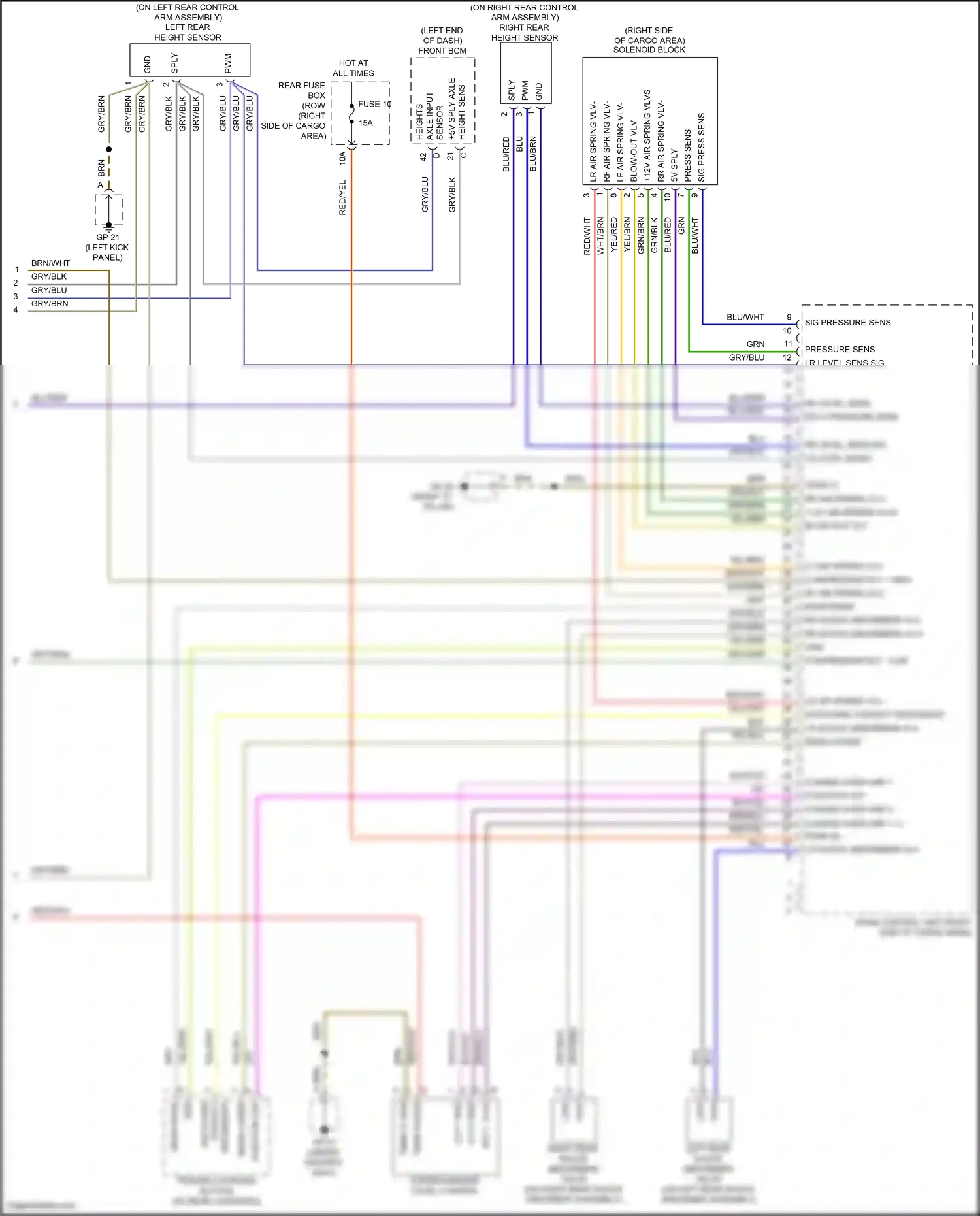 Porsche Macan Turbo I facelift (2018-2021) function led wiring diagram  (1 of 2)