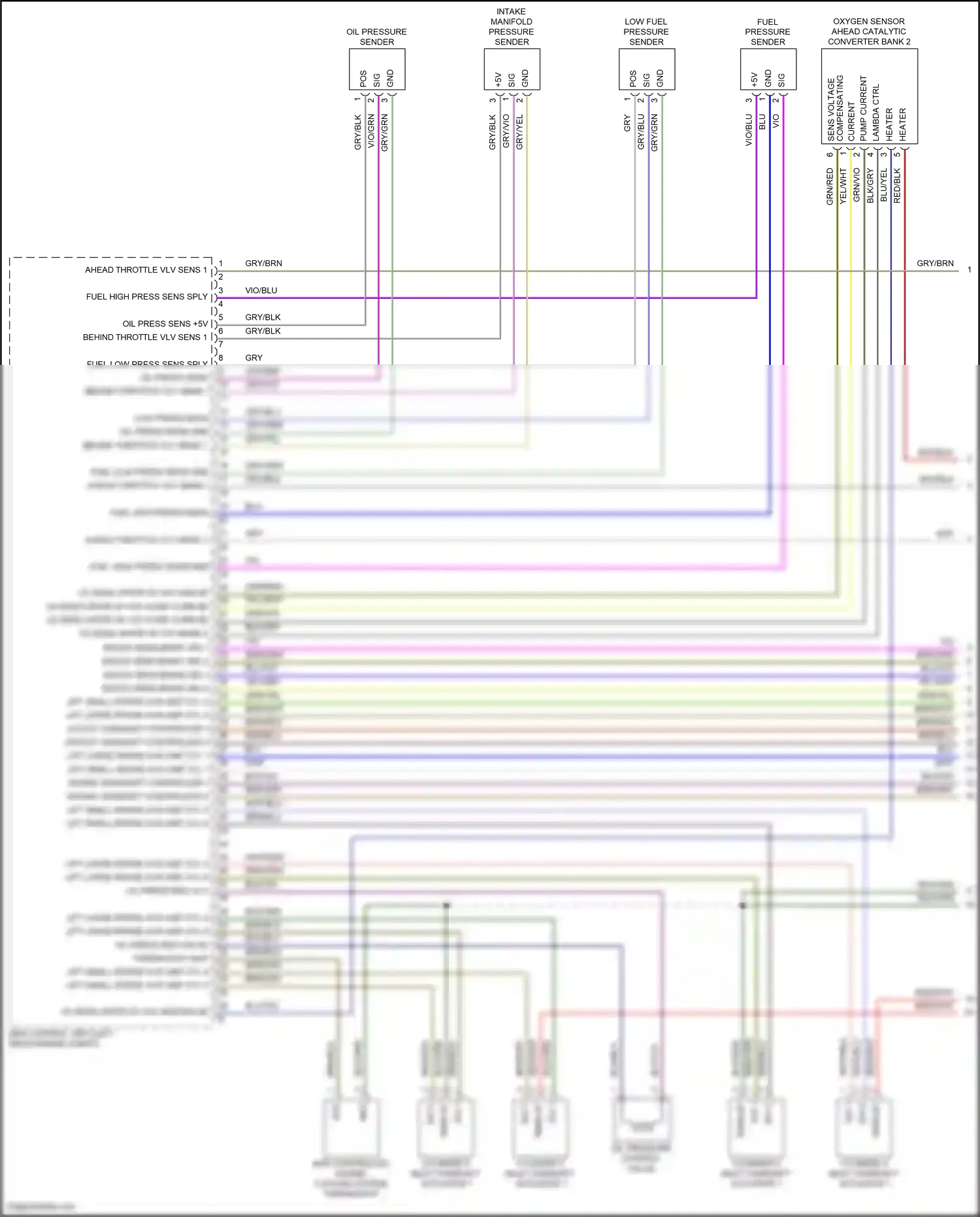 Porsche Macan Turbo I facelift (2018-2021) map-controlled engine cooling system thermostat wiring diagram  (1 of 2)