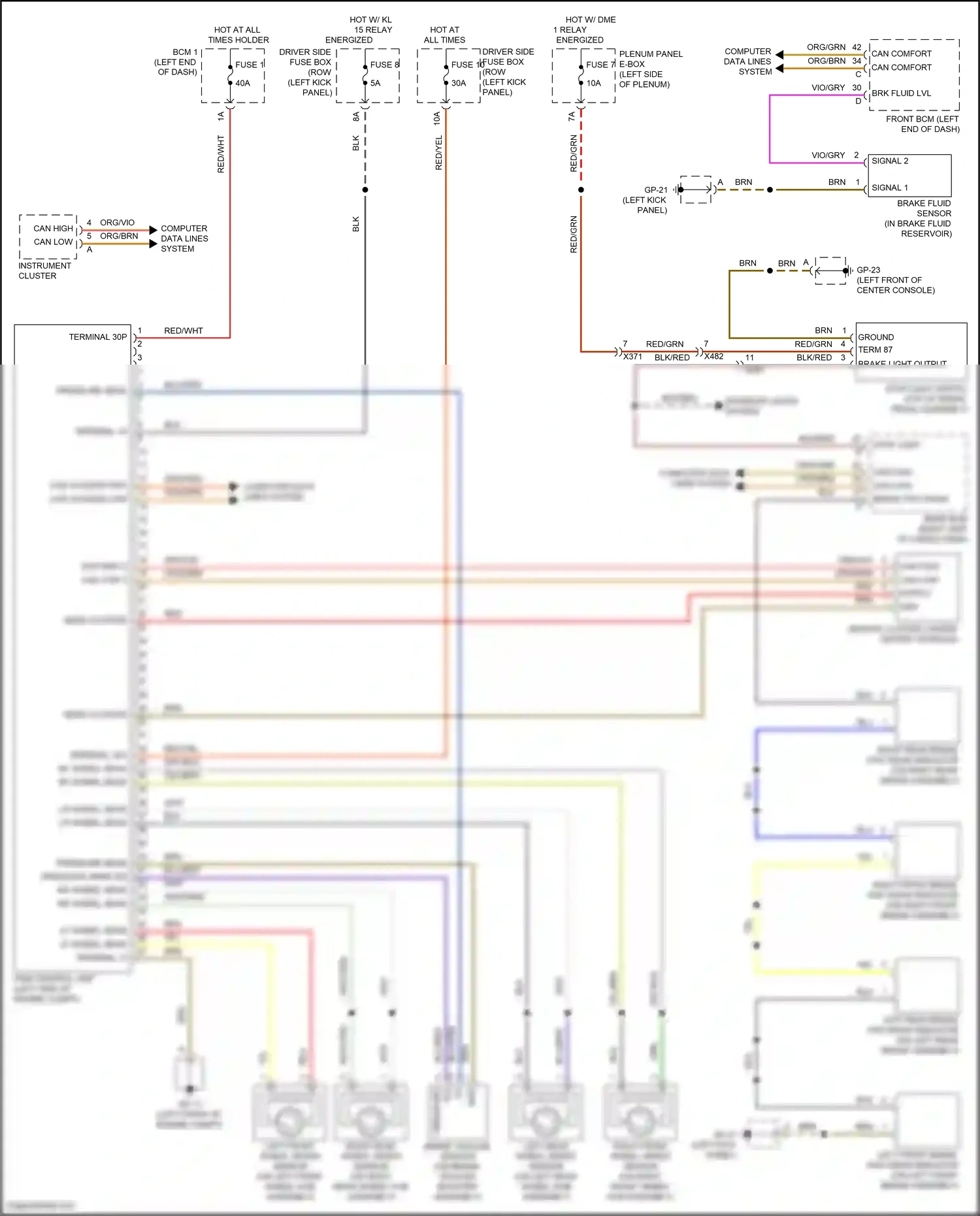 Porsche Macan Turbo I facelift (2018-2021) plenum panel e-box wiring diagram  (1 of 19)