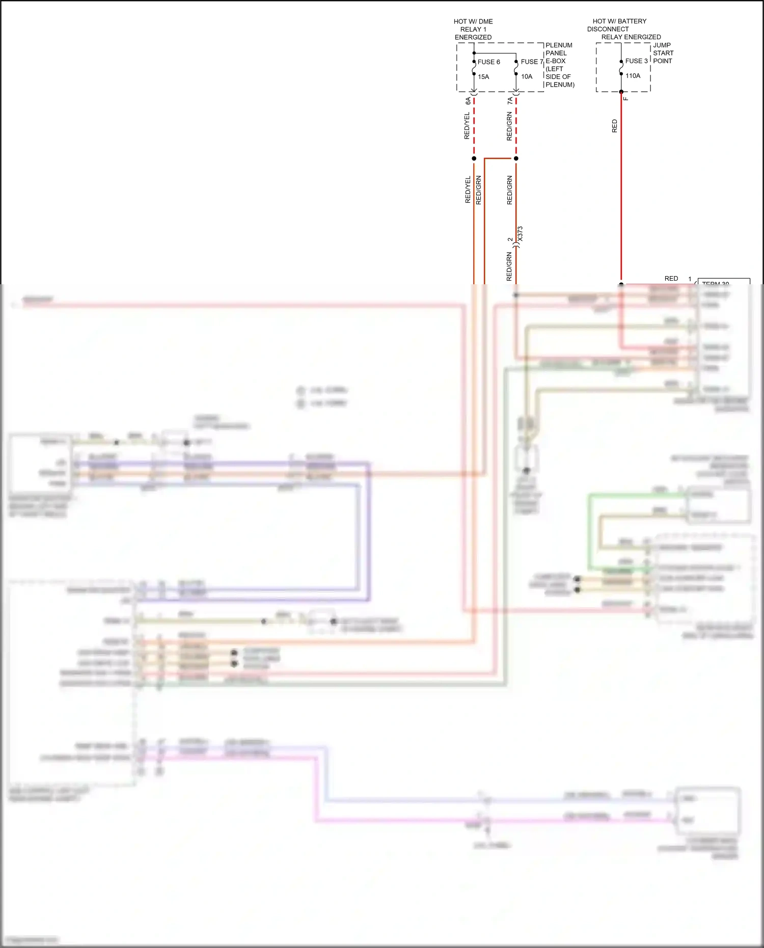 Porsche Macan Turbo I facelift (2018-2021) plenum panel e-box wiring diagram  (3 of 19)