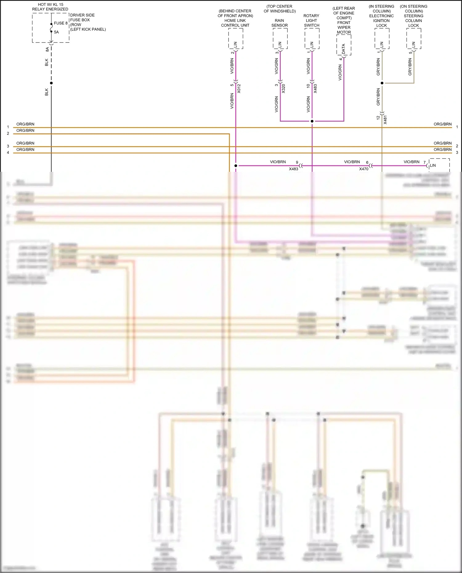 Porsche Macan Turbo I facelift (2018-2021) rain sensor wiring diagram  (1 of 5)