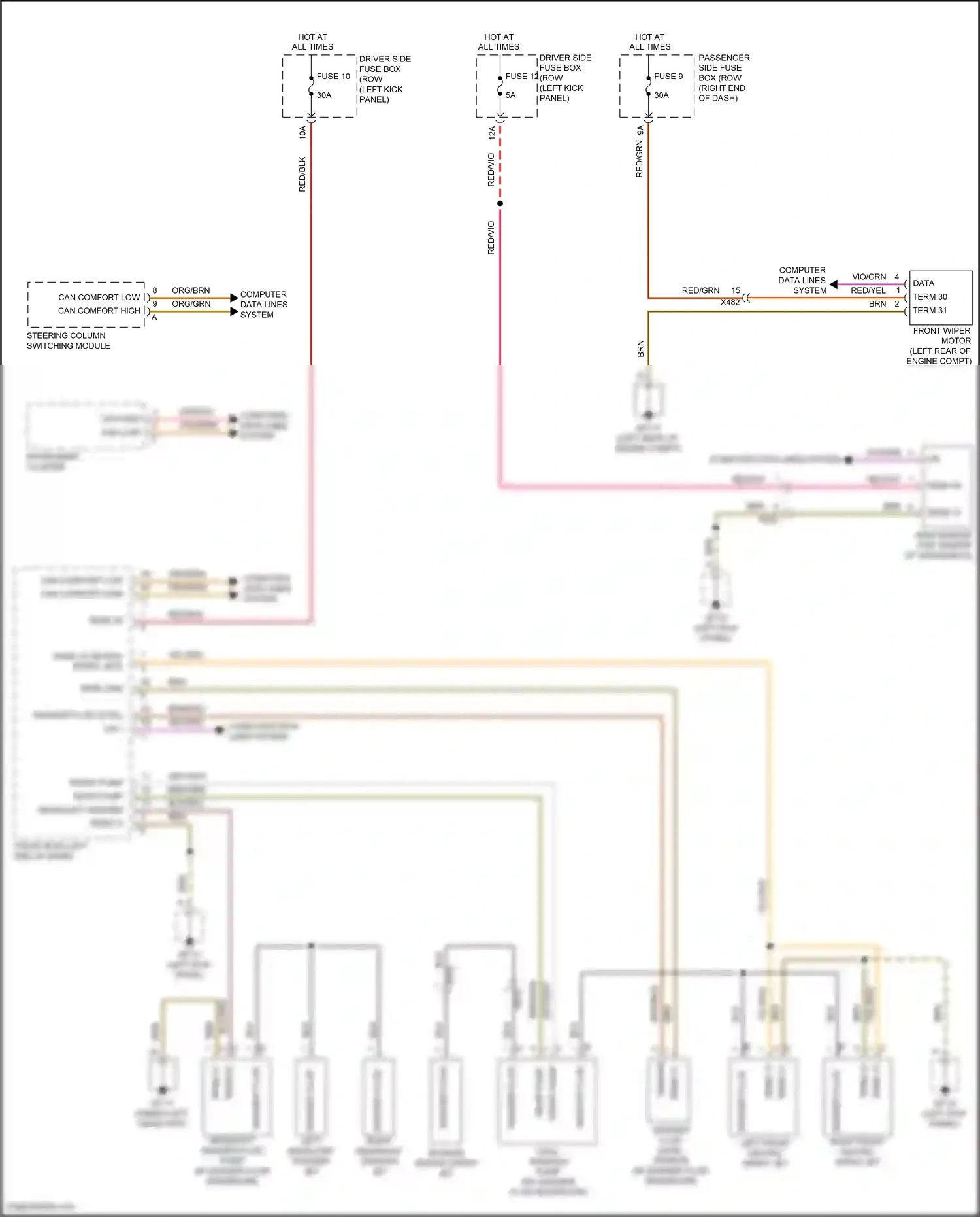Porsche Macan Turbo I facelift (2018-2021) steering column switching module wiring diagram  (2 of 17)