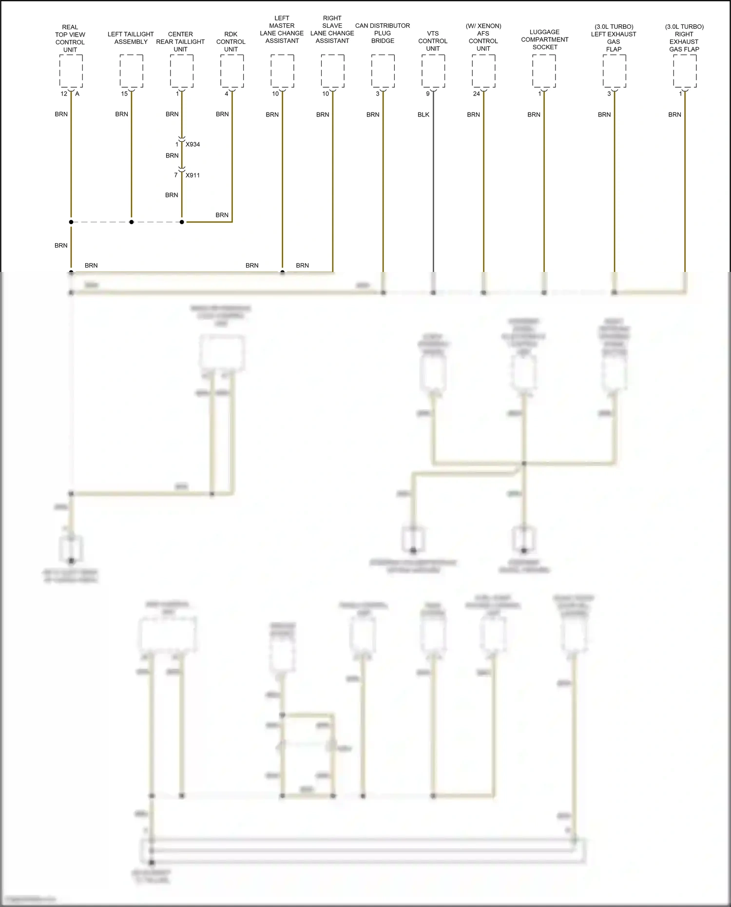 Porsche Macan Turbo I facelift (2018-2021) steering wheel electronics control unit wiring diagram  (3 of 9)