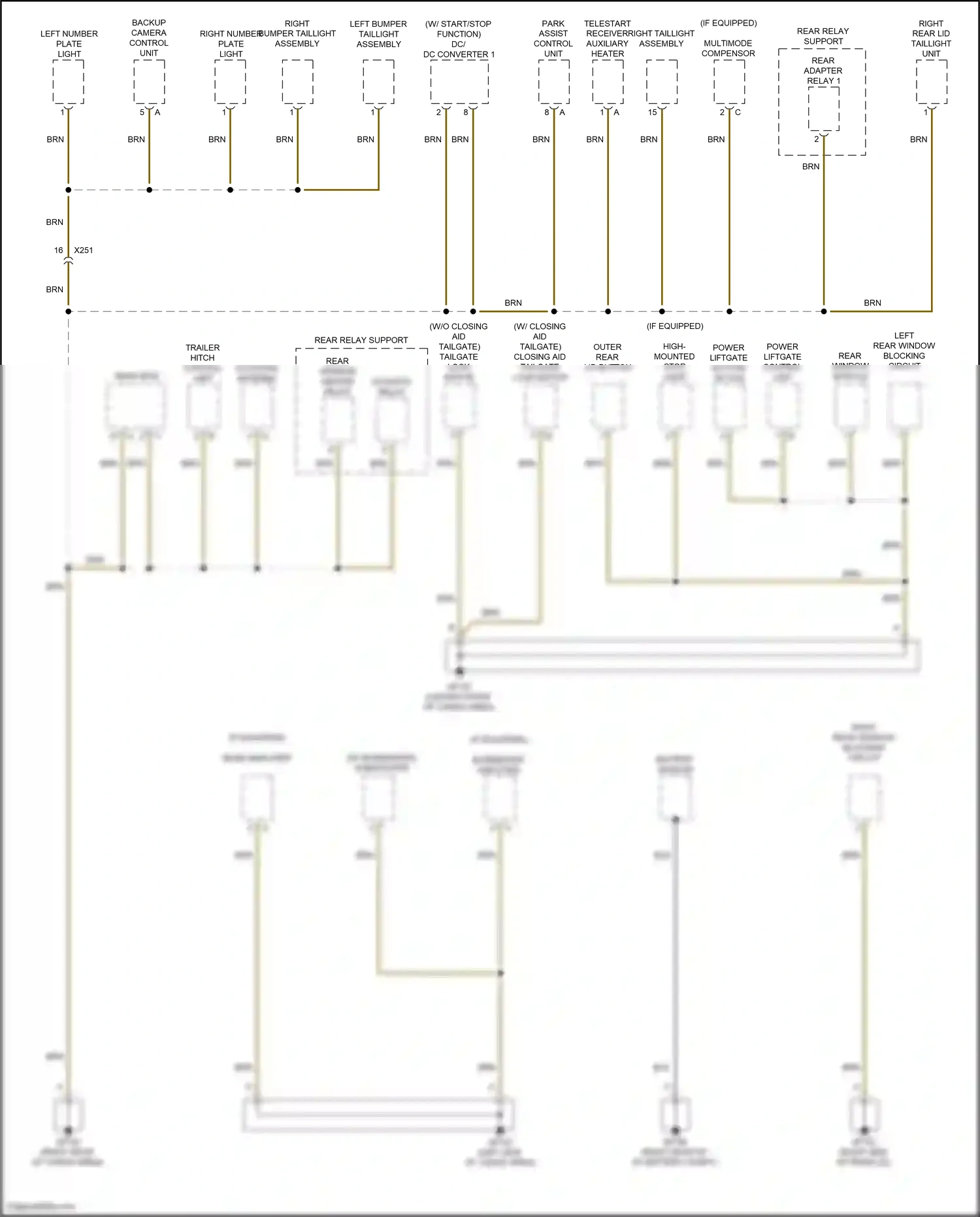 Porsche Macan Turbo I facelift (2018-2021) w/ start/stop function wiring diagram  (1 of 8)