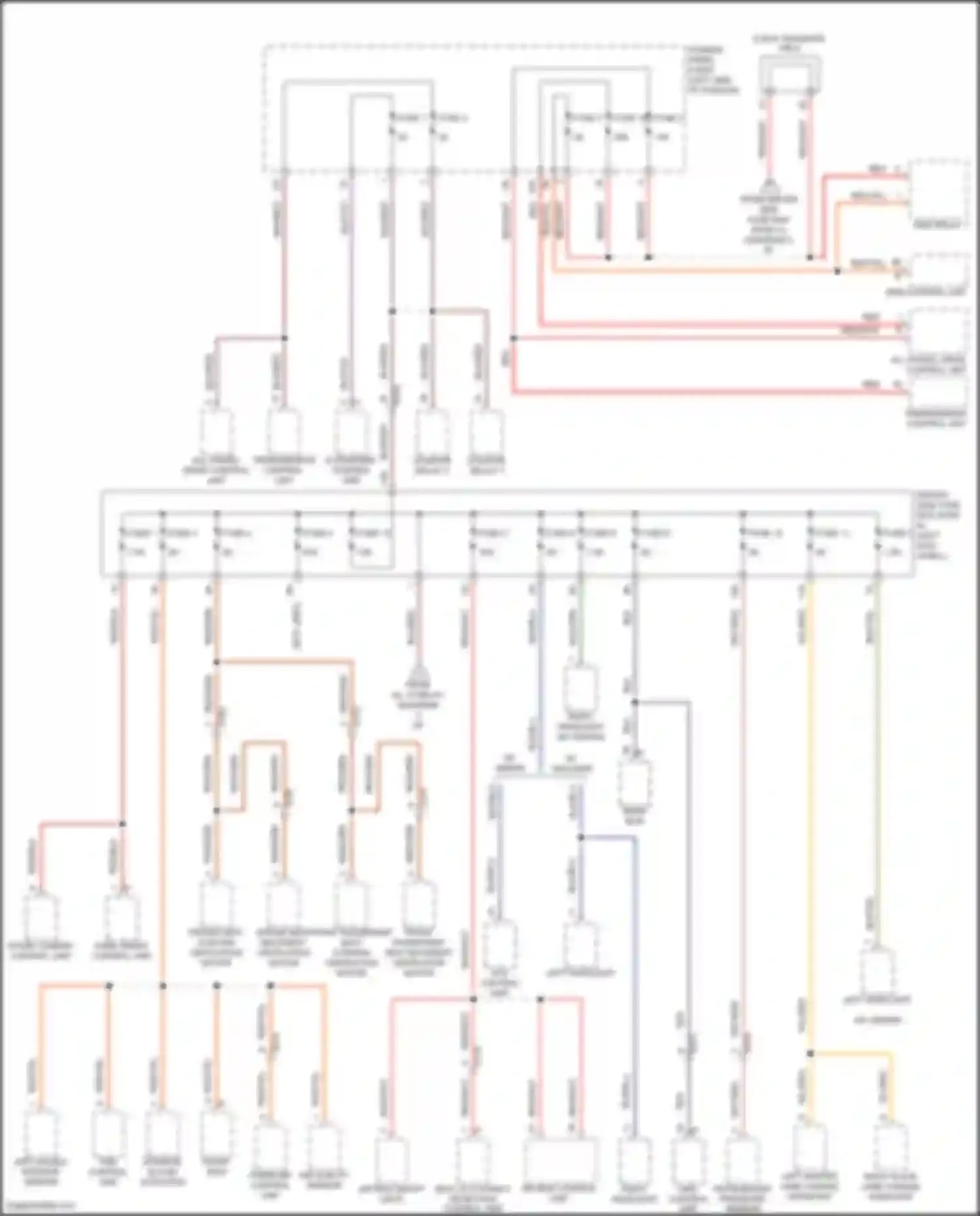 Wiring diagram all-wheel drive control unit for Porsche Macan Turbo I (2014-2019) (4 of 4)