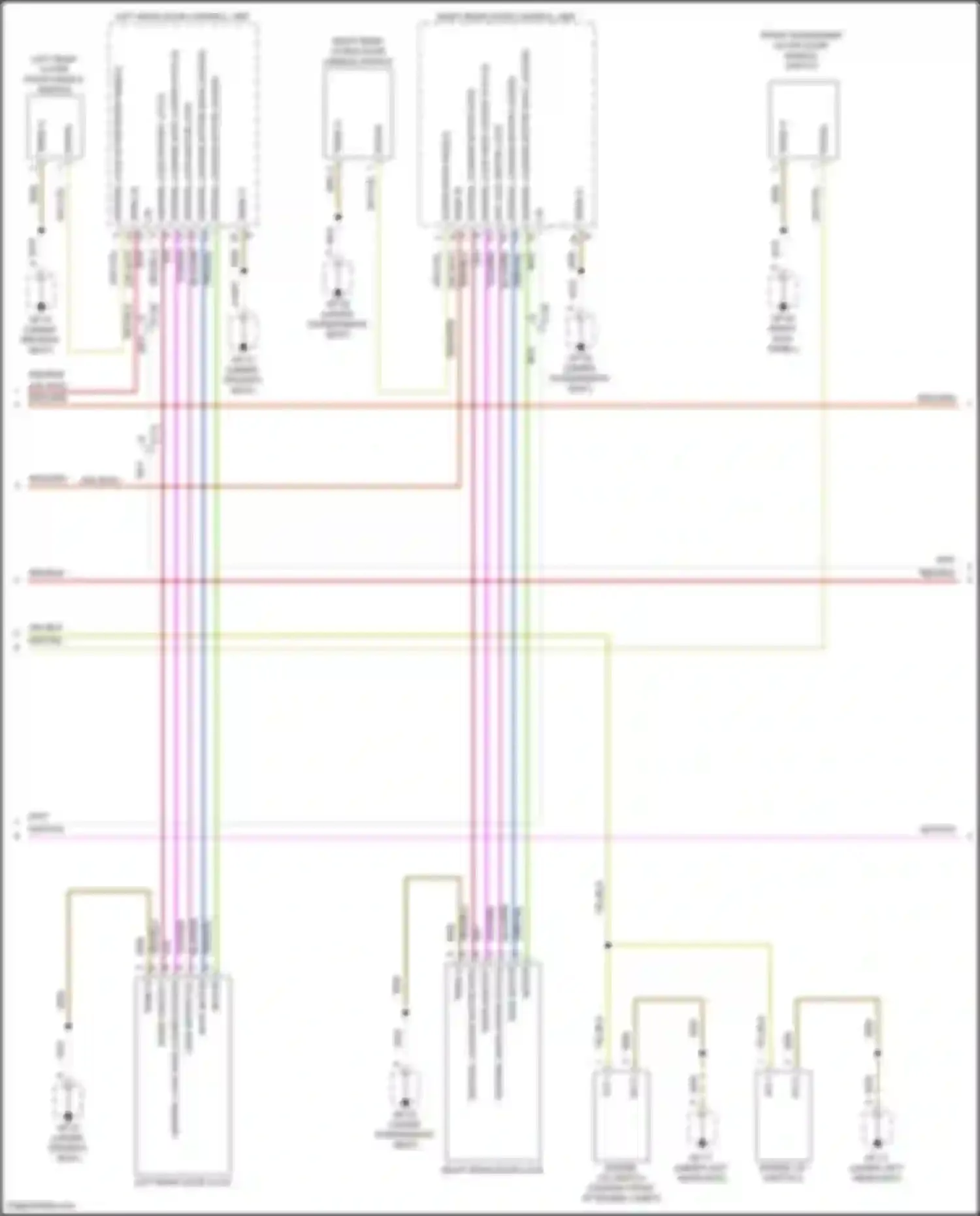 Wiring diagram central lock safe locked status for Porsche Macan Turbo I (2014-2019) (1 of 2)