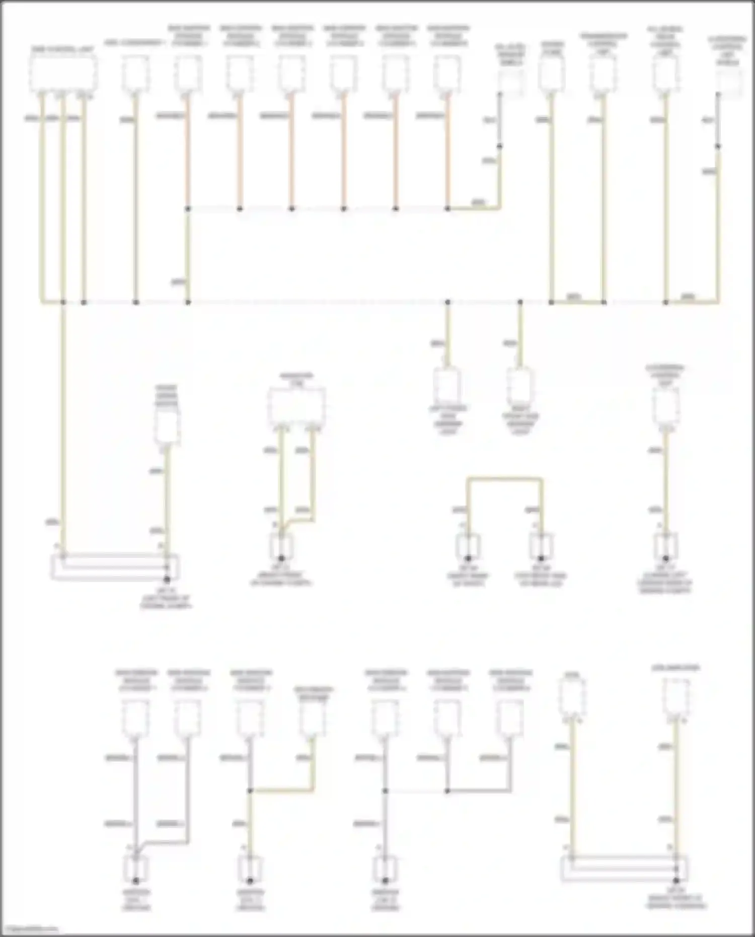 Wiring diagram left front side marker light for Porsche Macan Turbo I (2014-2019)