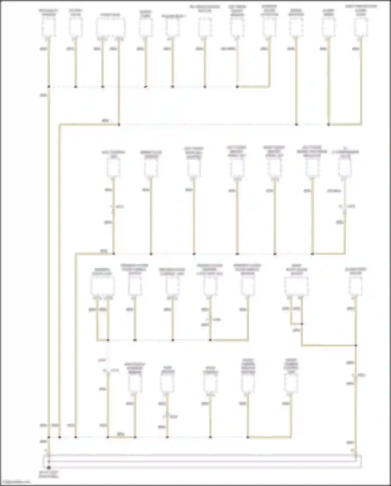 Wiring diagram driver's outer door handle sensor for Porsche Macan Turbo I (2014-2019) (2 of 4)