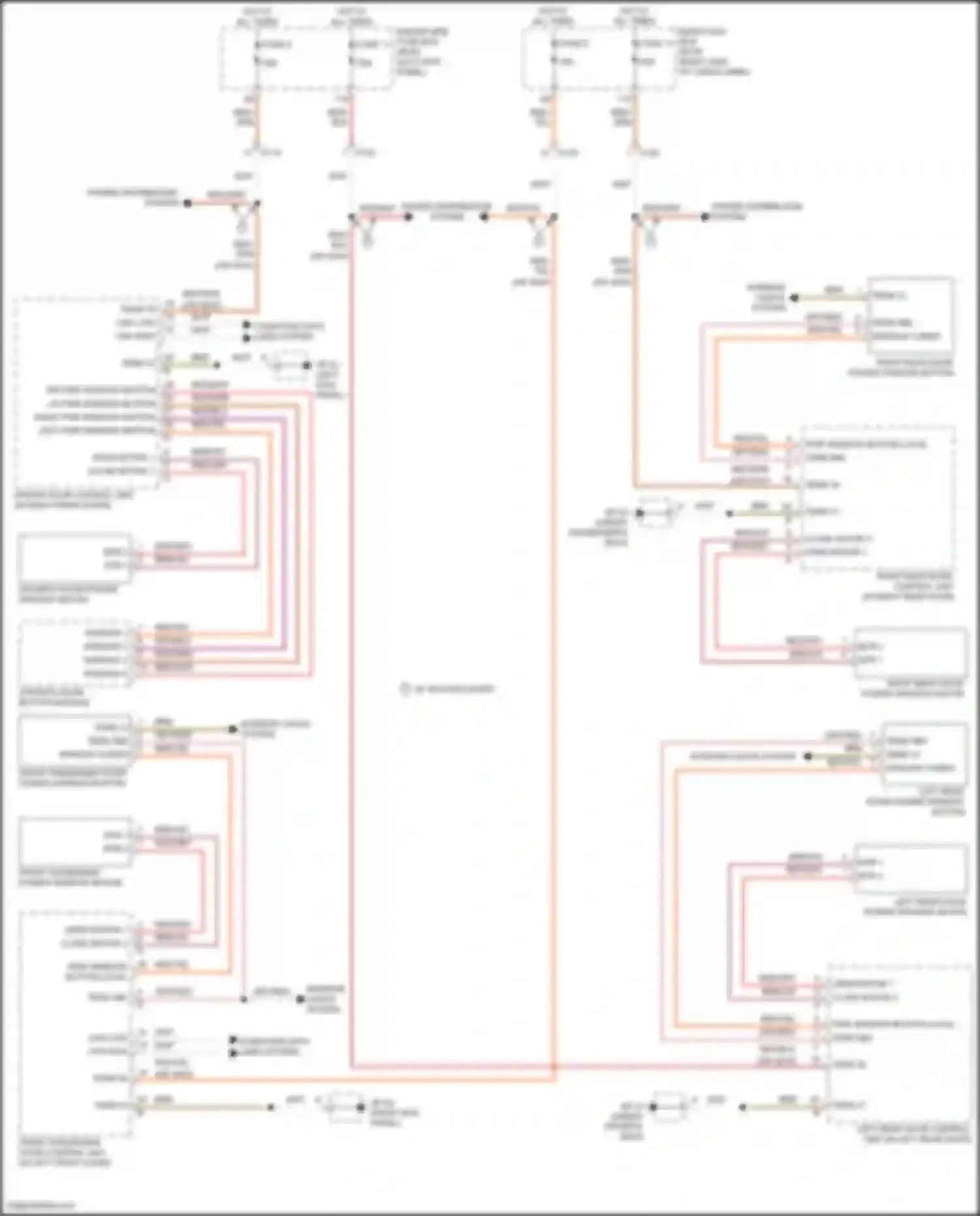 Wiring diagram left pwr window button for Porsche Macan Turbo I (2014-2019)