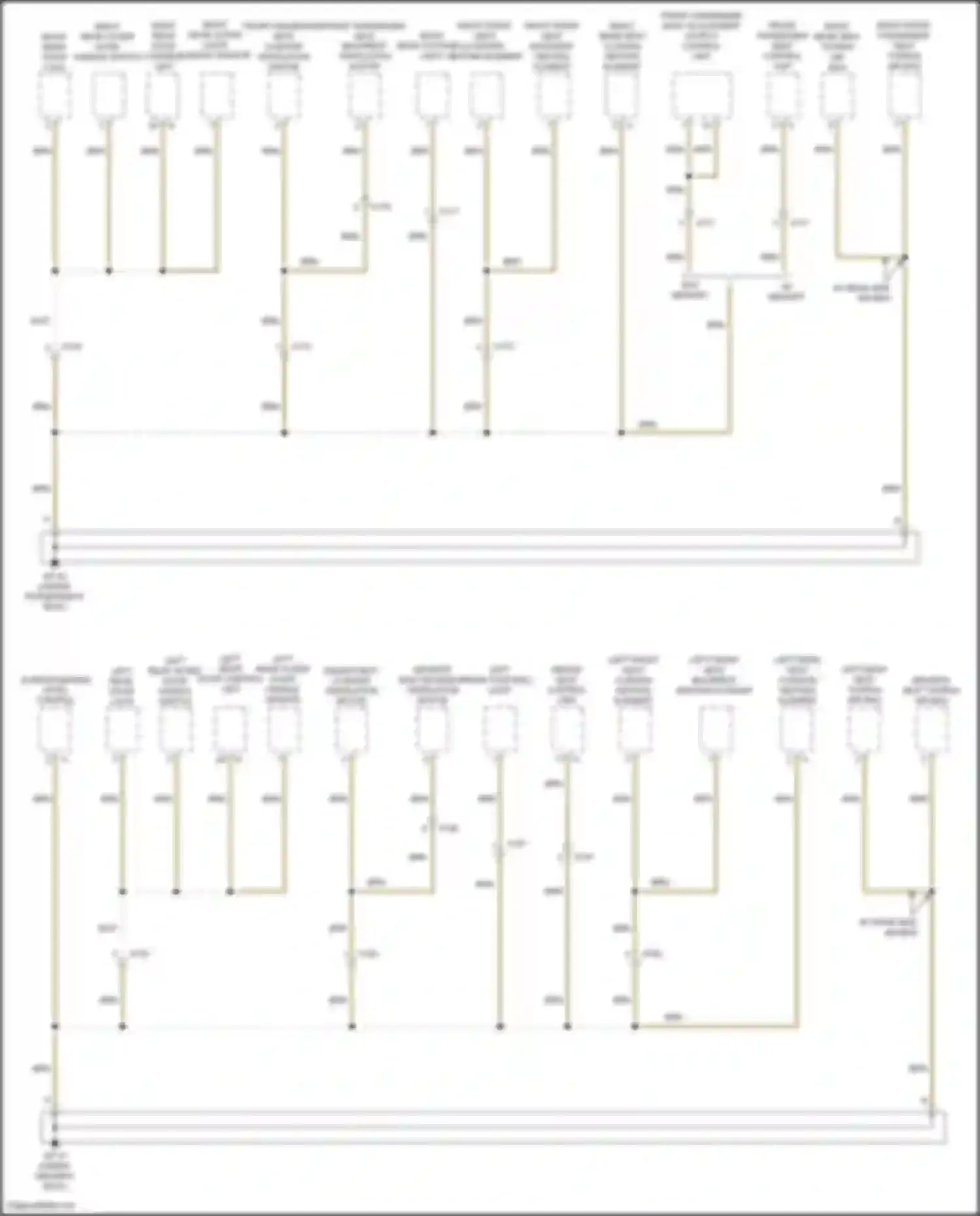 Wiring diagram left rear seat thorax air bag for Porsche Macan Turbo I (2014-2019) (1 of 2)