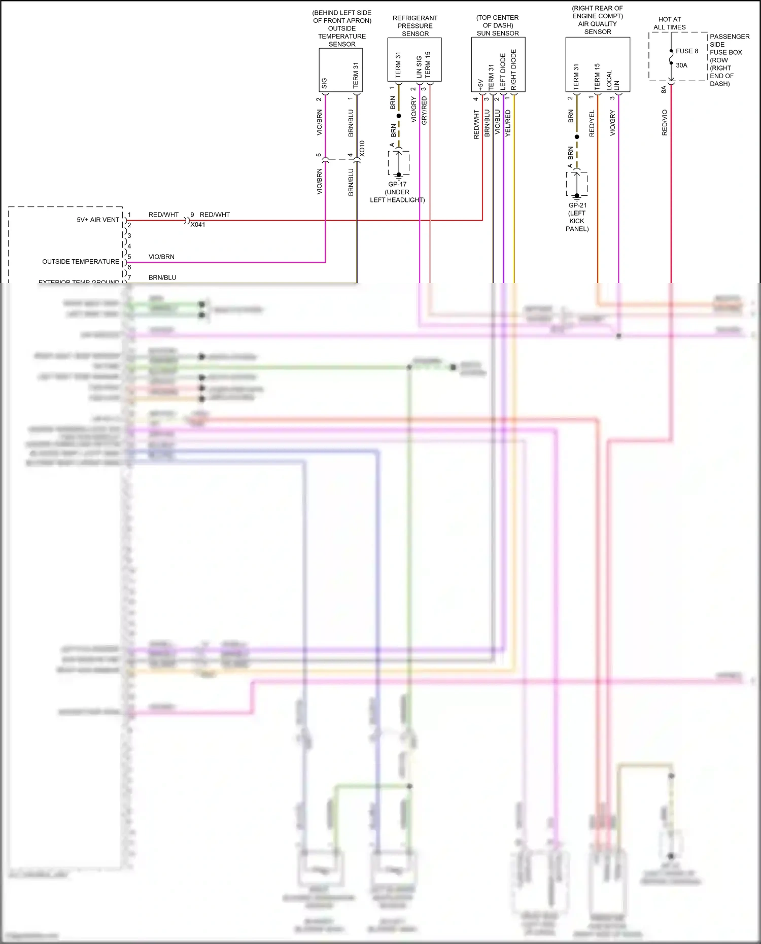 Porsche Macan Turbo I (2014-2019) left seat temp sensor wiring diagram  (1 of 1)