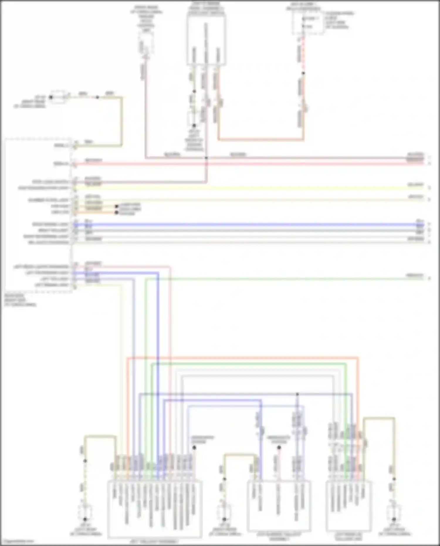 Wiring diagram left taillight assembly for Porsche Macan Turbo I (2014-2019) (2 of 4)