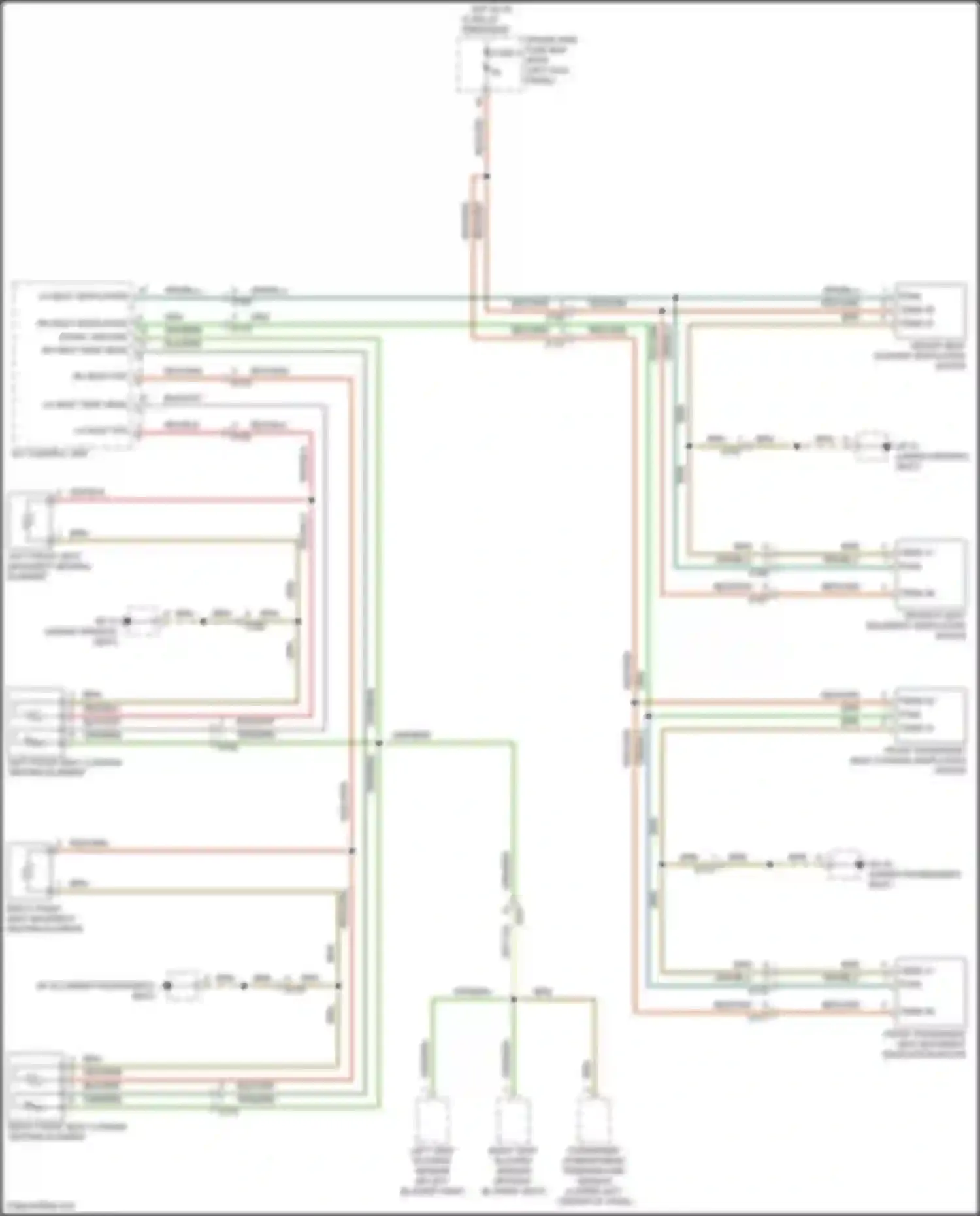 Wiring diagram left front seat backrest heating element for Porsche Macan Turbo I (2014-2019)