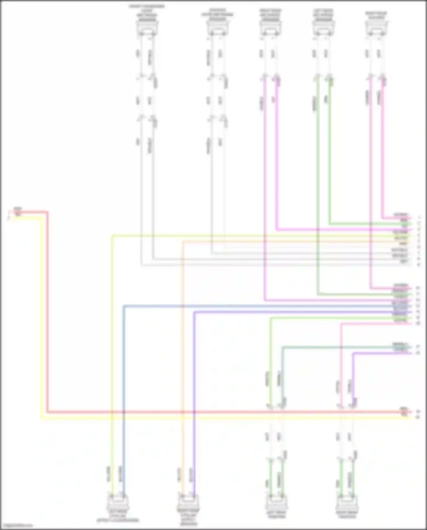 Wiring diagram right rear d-pillar effect speaker for Porsche Macan Turbo I (2014-2019)