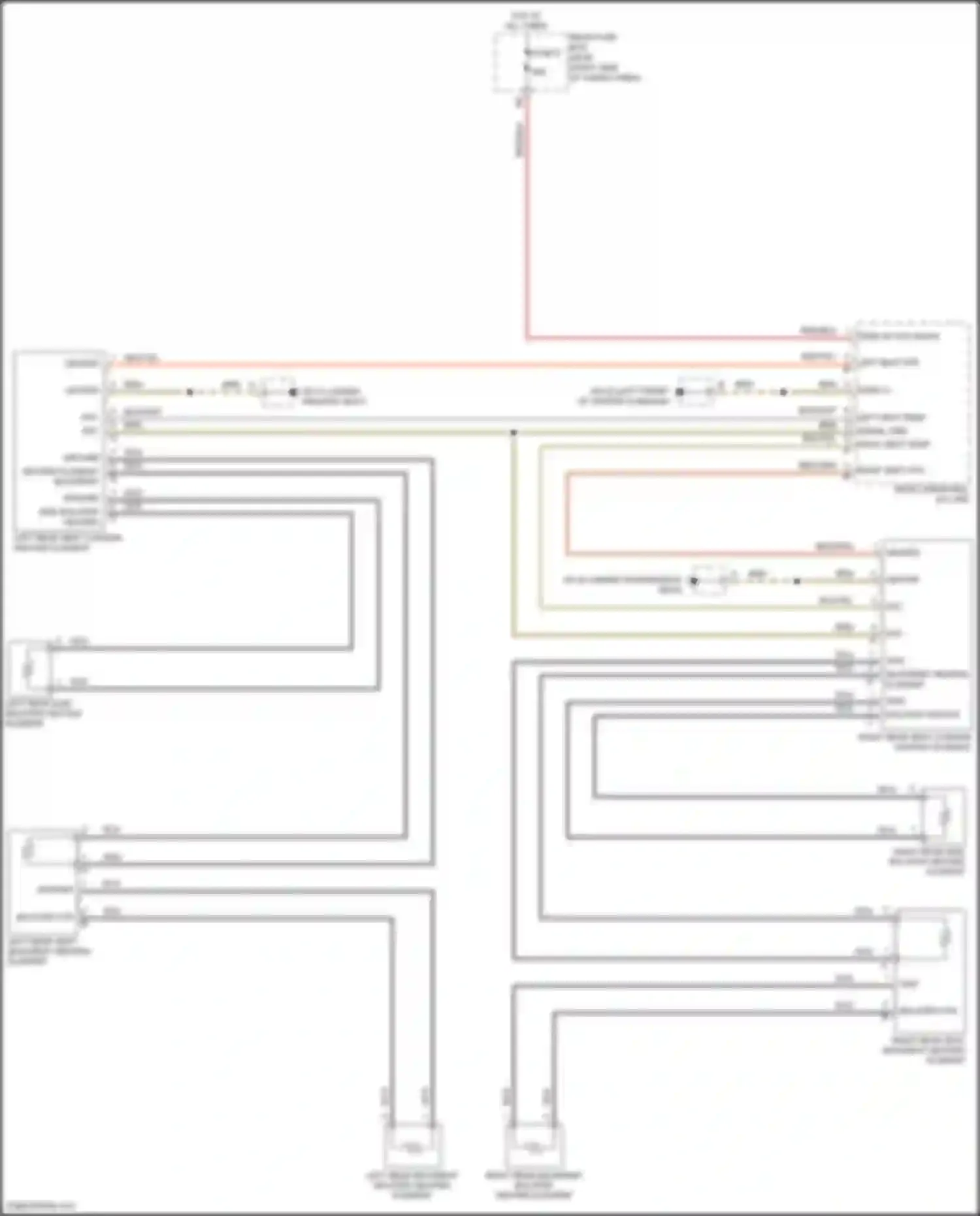 Wiring diagram right rear backrest bolster heating element for Porsche Macan Turbo I (2014-2019) (1 of 1)