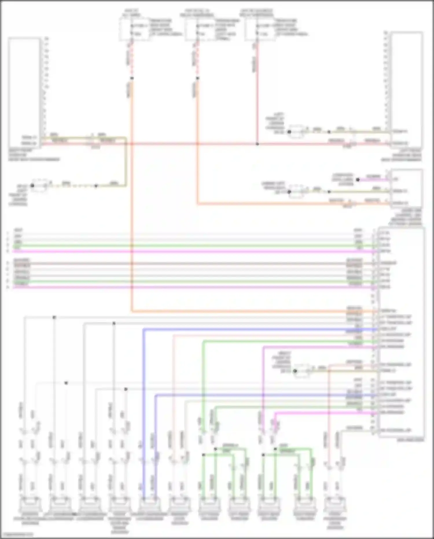 Wiring diagram right rear woofer for Porsche Macan Turbo I (2014-2019) (1 of 6)