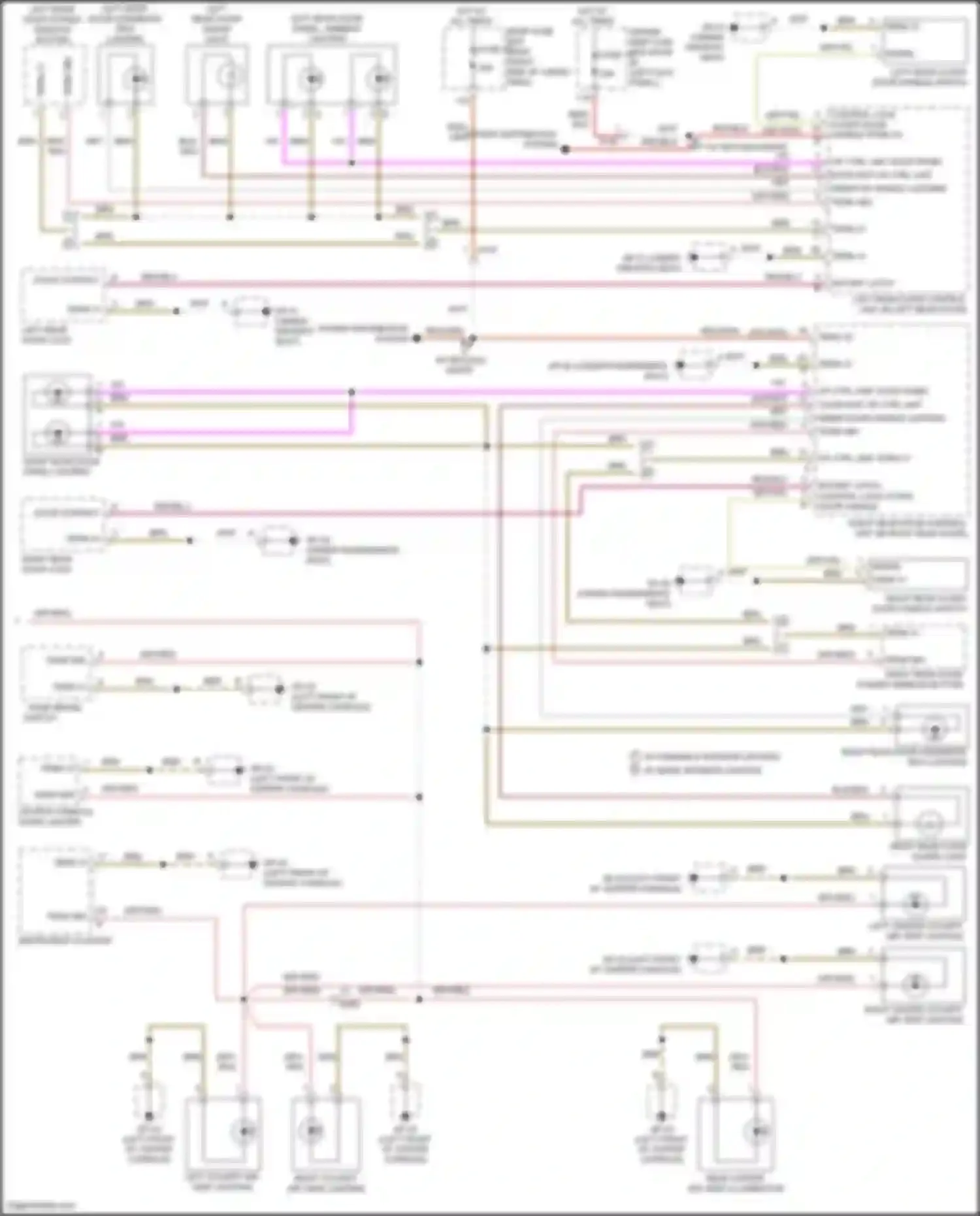 Wiring diagram control lock outer door handle term 30 for Porsche Macan Turbo I (2014-2019)